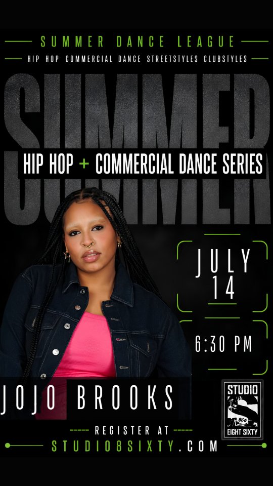 Look who's back!!! 🫶🏾 Be sure to join @jojo.brooks
At 860 on Tuesday, July 14th - 6:30
Sign up now at www.studio8sixty.com