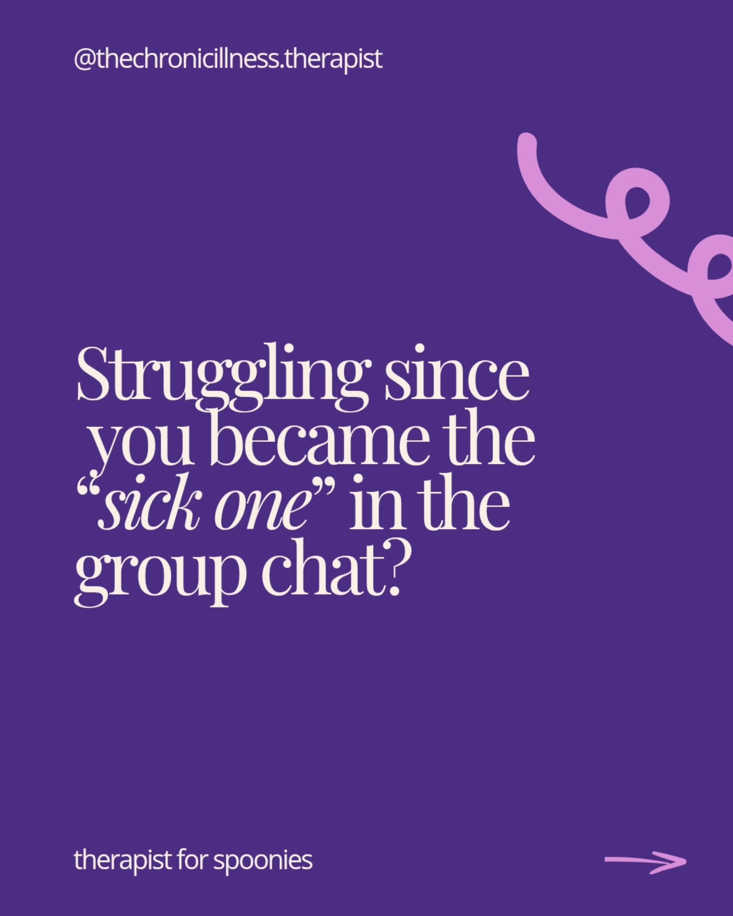 Group chats can be hard on the best of days, let alone when you’re low on spoons..
Friendships are a two-way street, even if sometimes it feels like a them vs. you situation 🫶
Inside my free workbook, we make space for reflection on what you want and need from a boundary, so that you can start to show up with clarity and confidence in your friendships 💜
DM me ‘boundary’ and I will send the link over as soon as it’s live!
#boundariesforspoonies #spooniesupport #friendships
