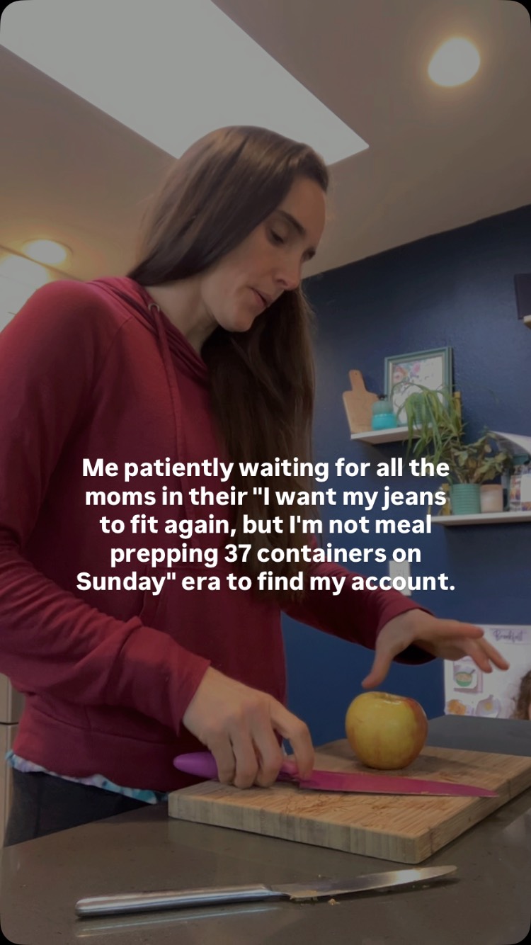 Listen... ain’t nobody got time for that. 😂
If elaborate meal prep isn’t happening, you’re in the right place.
I help busy moms lose weight with simple meals, realistic workouts, and habits that fit real life—not fantasy life.
Comment RESET and I’ll DM you my Minimum Mom Reset.
Follow @nourishedmamanutrition for simple, science-backed support made for postpartum moms.
Signed, your new mom bestie with a degree in Nutrition & Exercise Science.