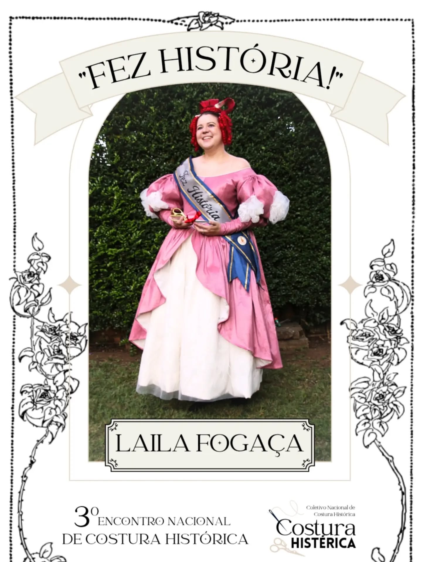 Vamos celebrar a nossa grande vencedora do Concurso de Trajes oficial do ano passado! 🧜♀️✨️
Parabéns à nossa eterna Pequena Sereia @laila.tov pela dedicação em um projeto tão complexo e cheio de detalhes! Provou pra gente que dá sim pra trazer referências fantásticas e aliar com pesquisa histórica!
A sua releitura de Ariel da Disney com referências históricas de 1830, aliada com a atenção aos detalhes e execução primorosa, garantiu a Faixa "Fez História", a Tesoura Dourada e o Prêmio em dinheiro do Concurso Oficial de Trajes do Coletivo! 🏆✨️
Obrigado à nossa banca de Juradas que analisou todas as peças e nos ajudaram a realizar esse Concurso!
@julianalopesco
@tupaguerra
@fabipranaitis
@historicosturando
Obrigado @ivnycourafotografia pelos registros lindos deste momento emocionante!
#concurso #costurahistorica #costuracriativa #historiadamoda #endch2025