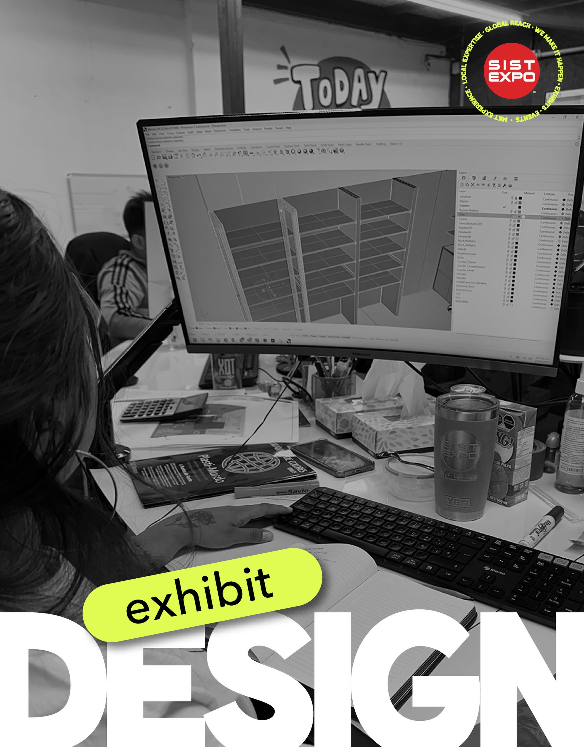 EVERY GREAT EXHIBIT IS DESIGNED TWICE.
Once on the screen. Then on the show floor.
Every line, measurement, material, and visitor journey is planned before construction begins. Because the best exhibition experiences are never improvised they’re engineered with precision.
At SISTEXPO, design is where innovation meets execution.
We make it happen.
#SISTEXPO #ExhibitionDesign #TradeShowBooths #EventProduction #wemakeithappen