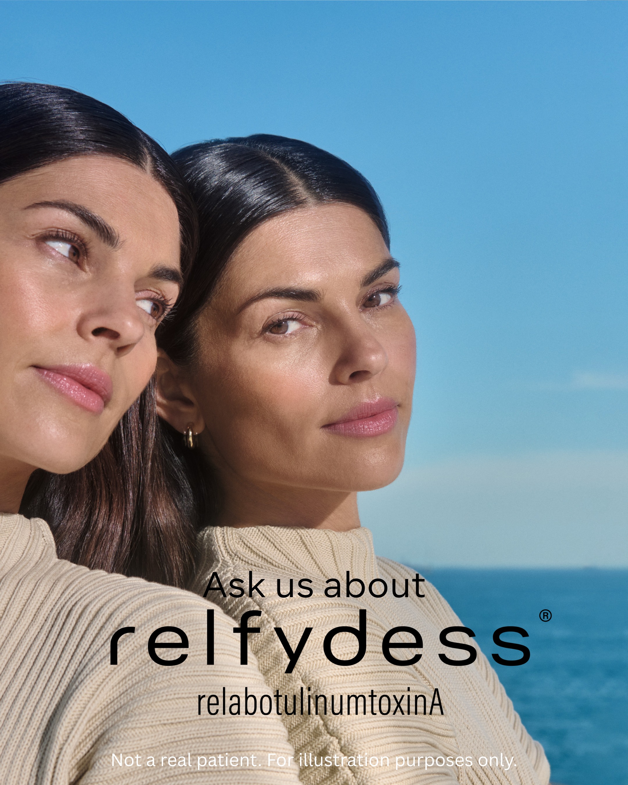 Introducing Relfydess® at Unique Aesthetics.
We're pleased to welcome Relfydess® to our treatment portfolio.
Relfydess is a prescription anti-wrinkle treatment indicated for the temporary improvement in the appearance of moderate to severe frown lines and crow's feet in suitable adult patients.
If you're looking to soften these expression lines while maintaining a natural-looking appearance, we'd love to discuss whether Relfydess may be an appropriate option for you during a personalised consultation.
Every face is unique, which is why we take the time to understand your goals and recommend a treatment plan tailored to you.
Book a consultation to learn more.
Relfydess Consumer Information: Relfydess prescription medicine contains 150 units of relabotulinumtoxinA for the treatment of frown lines and crow's feet around the eyes. Relfydess has risks and benefits. Ask your healthcare professional if Relfydess is right for you and to explain the possible side effects. Tell them if any side effects concern you. ALWAYS FOLLOW THE INSTRUCTIONS YOU ARE GIVEN. For details on precautions and side effects, see the Consumer Medicines Information at www.medsafe.govt.nz. Unfunded for aesthetic indications. Product and treatment costs apply.
Relfydess is a registered trademark of Galderma Holding S.A.