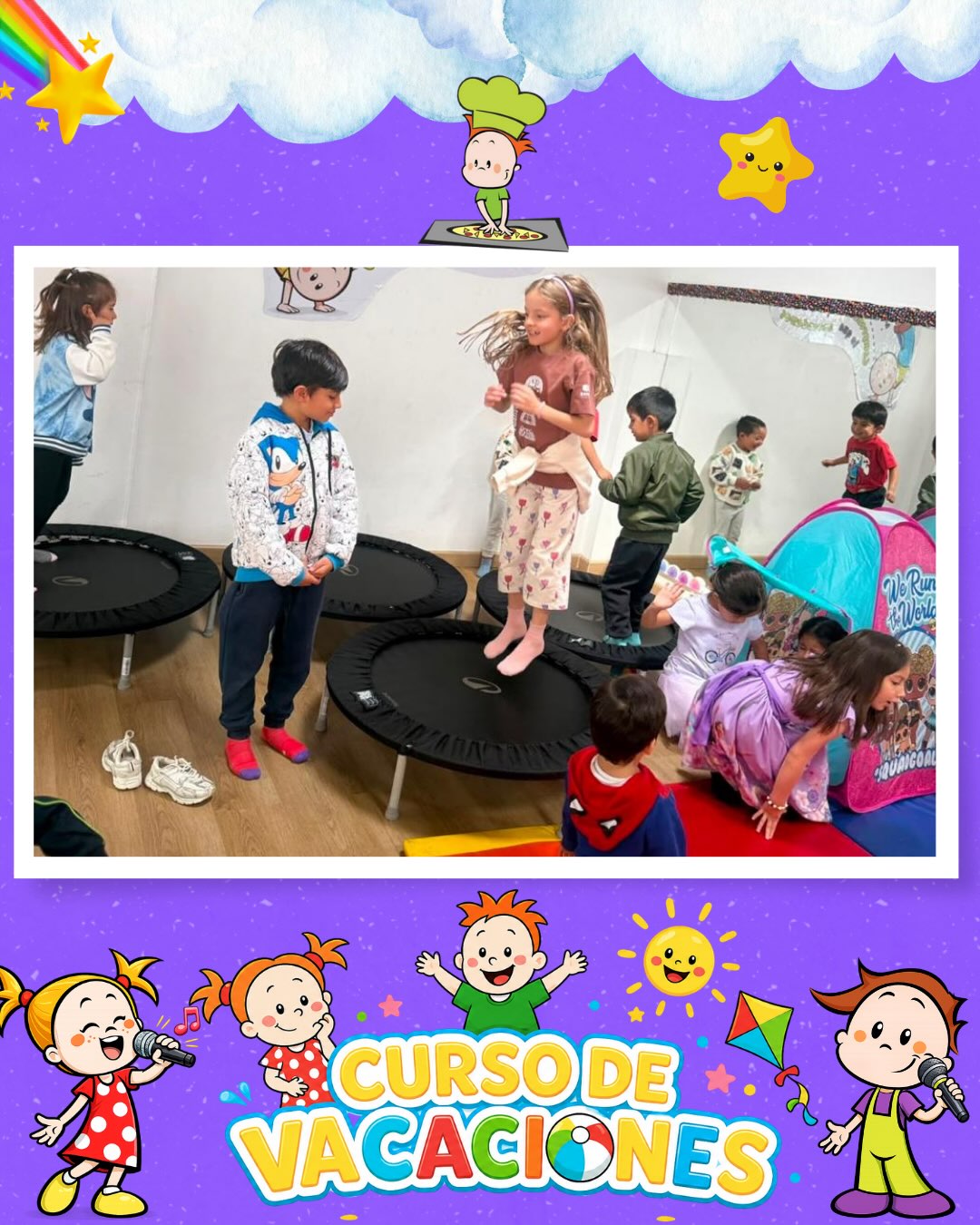 ✨ Cada día en nuestro Curso de Vacaciones SBP está lleno de nuevas experiencias y mucha diversión.
Nuestros niños disfrutaron de una jornada llena de actividades que fortalecen sus habilidades, creatividad y trabajo en equipo: ⚽ fútbol, 🎶 música, 💎 bisutería, 🎨 decoración de tejas, 👩🍳 cocina, 🤸 gimnasia y 🏊 natación.
#CursoDeVacaciones #AprenderJugando #DiversiónYAprendizaje #SantaBárbaraPreschool