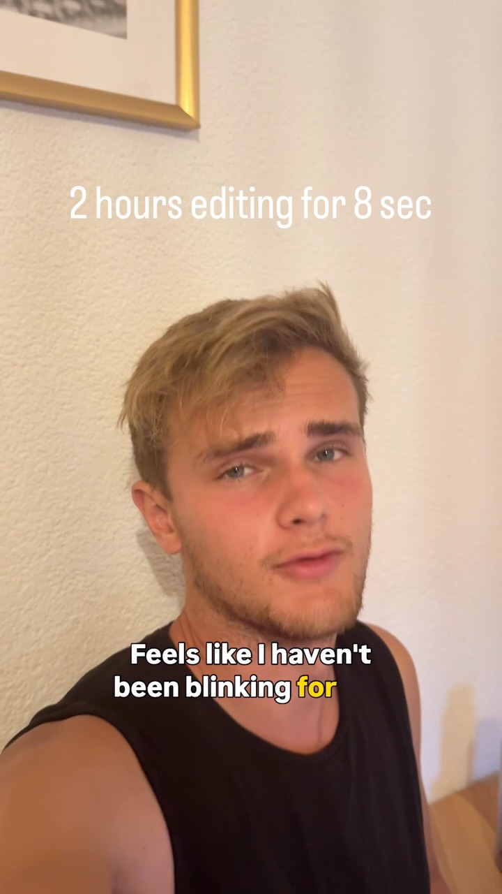 Sometimes the editing process requires no blinking mode 🥺