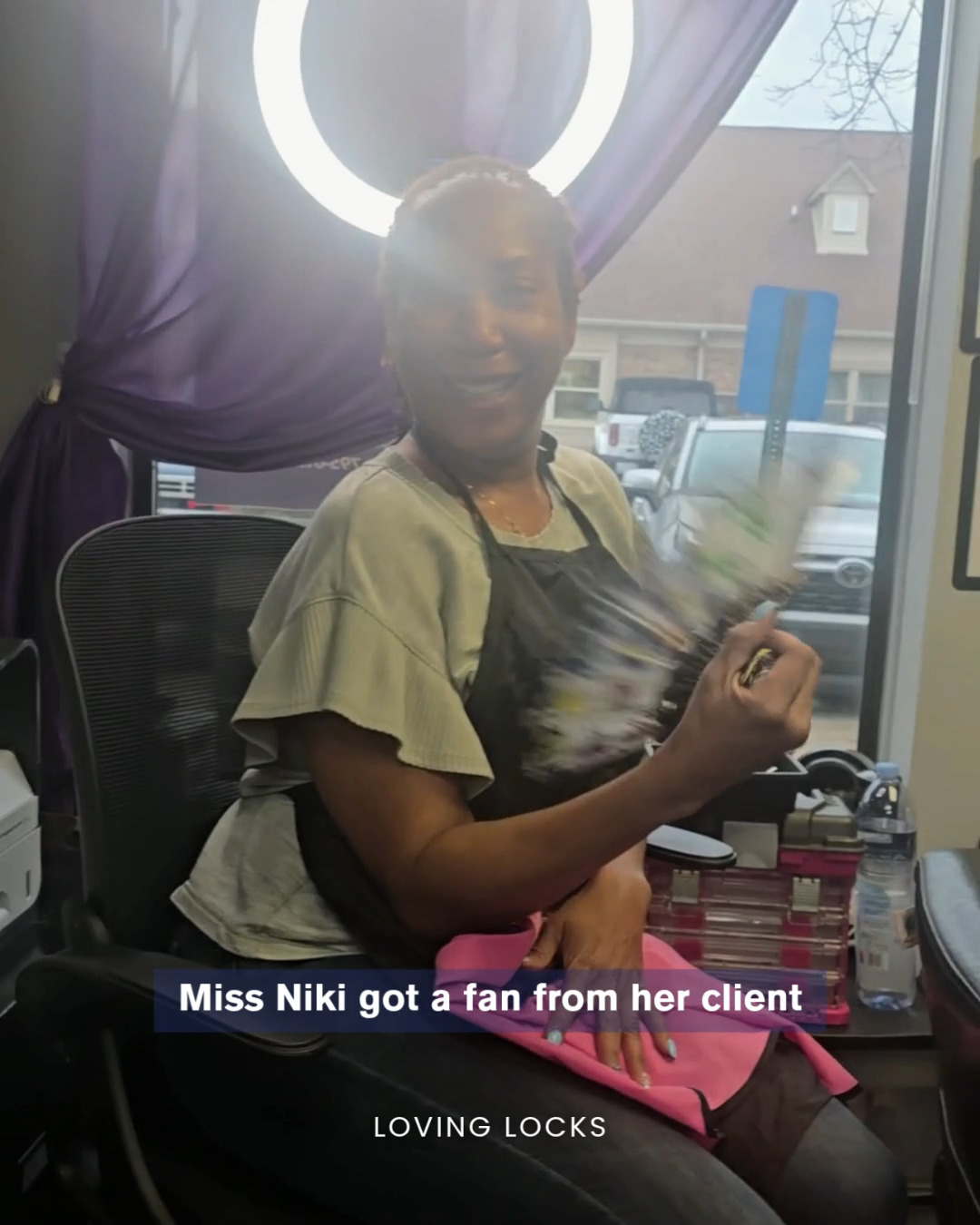When your clients know you well. 😂💛
Miss Niki often gets hot while working, so one thoughtful client came prepared with the perfect gift! 🌬️✨
It's the little moments like these that make us smile. Thanks for keeping Miss Niki cool! 😄
And of course, Happy Birthday to Miss Niki! 🥳💛 We hope your day is just as thoughtful, joyful, and full of smiles as you are. Wishing you a wonderful year ahead!
#sisterlocksrock #sisterlocks