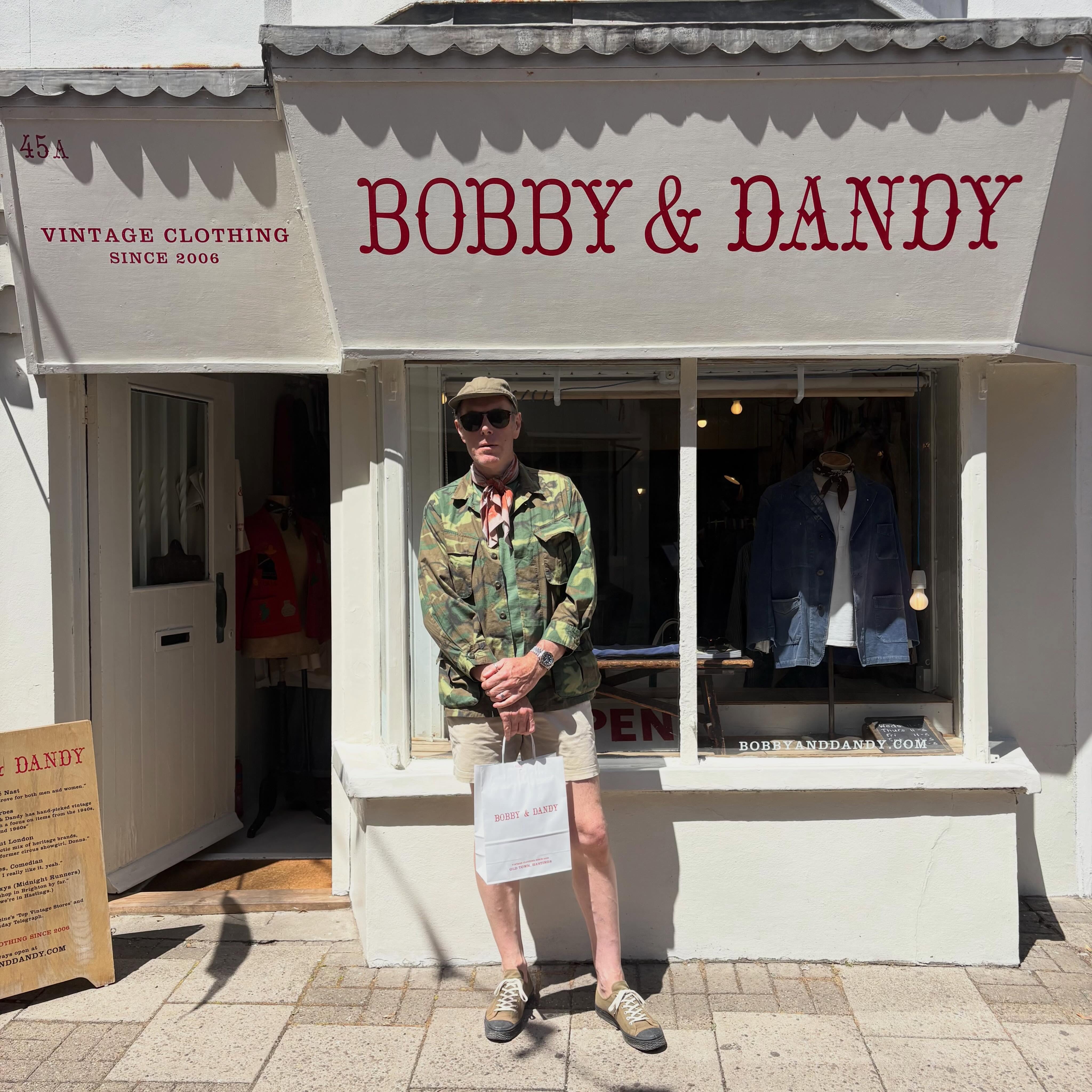 After 20 years of selling vintage, I still love the buzz of the weekend energy here at Bobby & Dandy. The shop is always filled with great music and we get to spend time with the wonderful people who support us week in and week out.
What started two decades ago as a passion for sourcing garments has turned into a real appreciation for the connections made.
Always a pleasure having Martin @harold_godwinson in the shop- leaving today with a great piece to add to his wardrobe and looking effortlessly stylish as usual!
Cheers to everyone who dropped in this weekend to browse and say hello!
#curatedvintage #vintagemenswear #independentvintage #vintagecommunity #vintageshop
