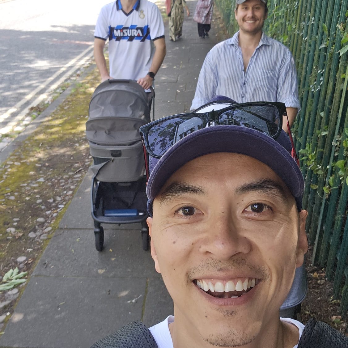 First things first! It may have been a game day against the Roos yesterday, but some of the 'Tiger Dads' had to get the 'cubs' out for a bit of a stroll first! Rest assured, training has started early for our next generation of players!!