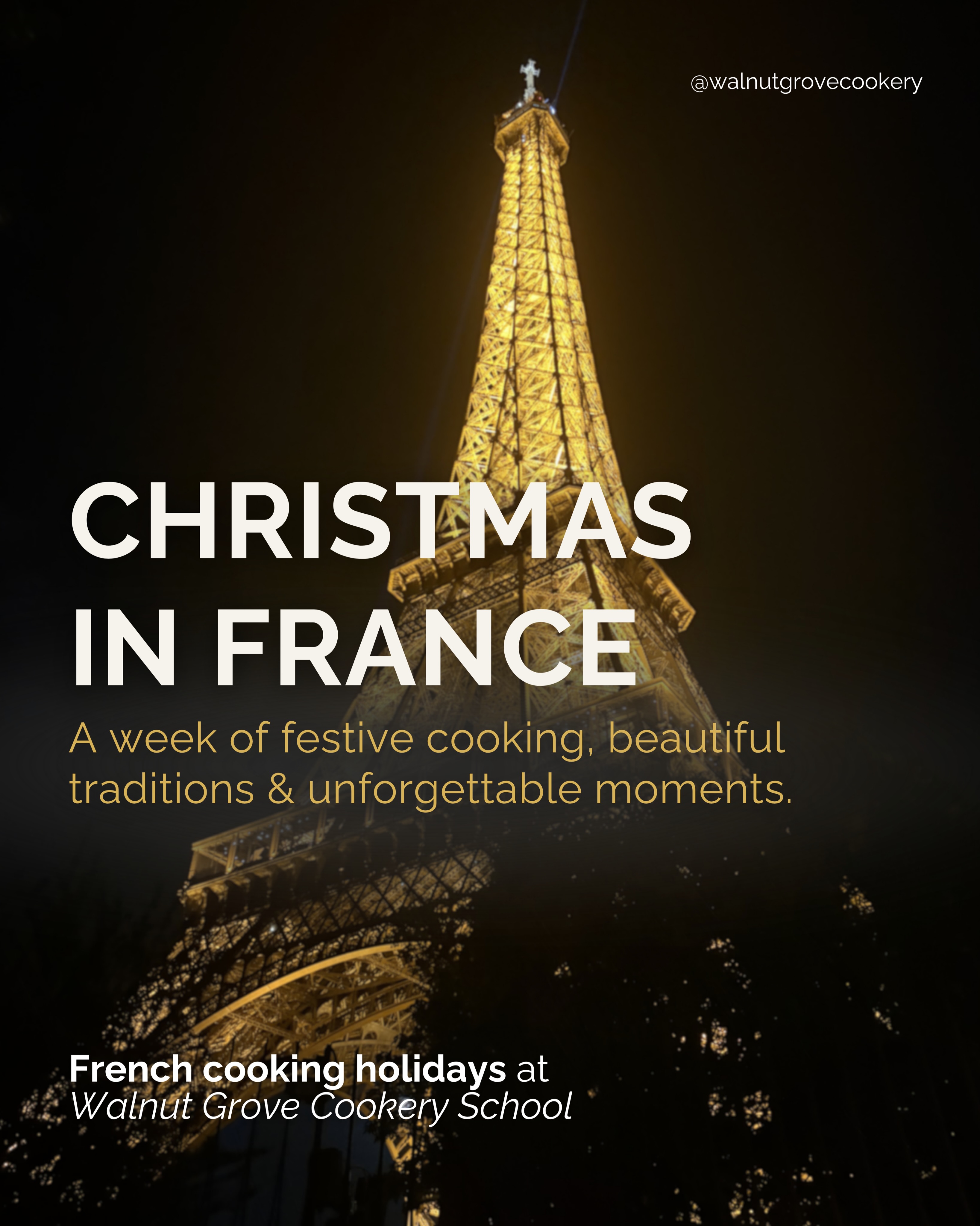 Instead of rushing through the holidays, imagine slowing down.
Picture yourself learning to prepare a French Christmas feast with Chef Eric, sharing long dinners around the table, wandering through medieval streets lit for the season, visiting Mont-Saint-Michel, and finishing your journey in a beautifully decorated Paris.
It’s a chance to experience Christmas the French way—through food, tradition, and time well spent together.
With just six guests, this is an intimate experience designed for people who love cooking, travel, and discovering France beyond the guidebooks.
If Christmas in France has always been on your list, this might be the year to make it happen.
🎄 December 4–11, 2026
🚨 3 places available
📩 Visit our website or send us a message to learn more.