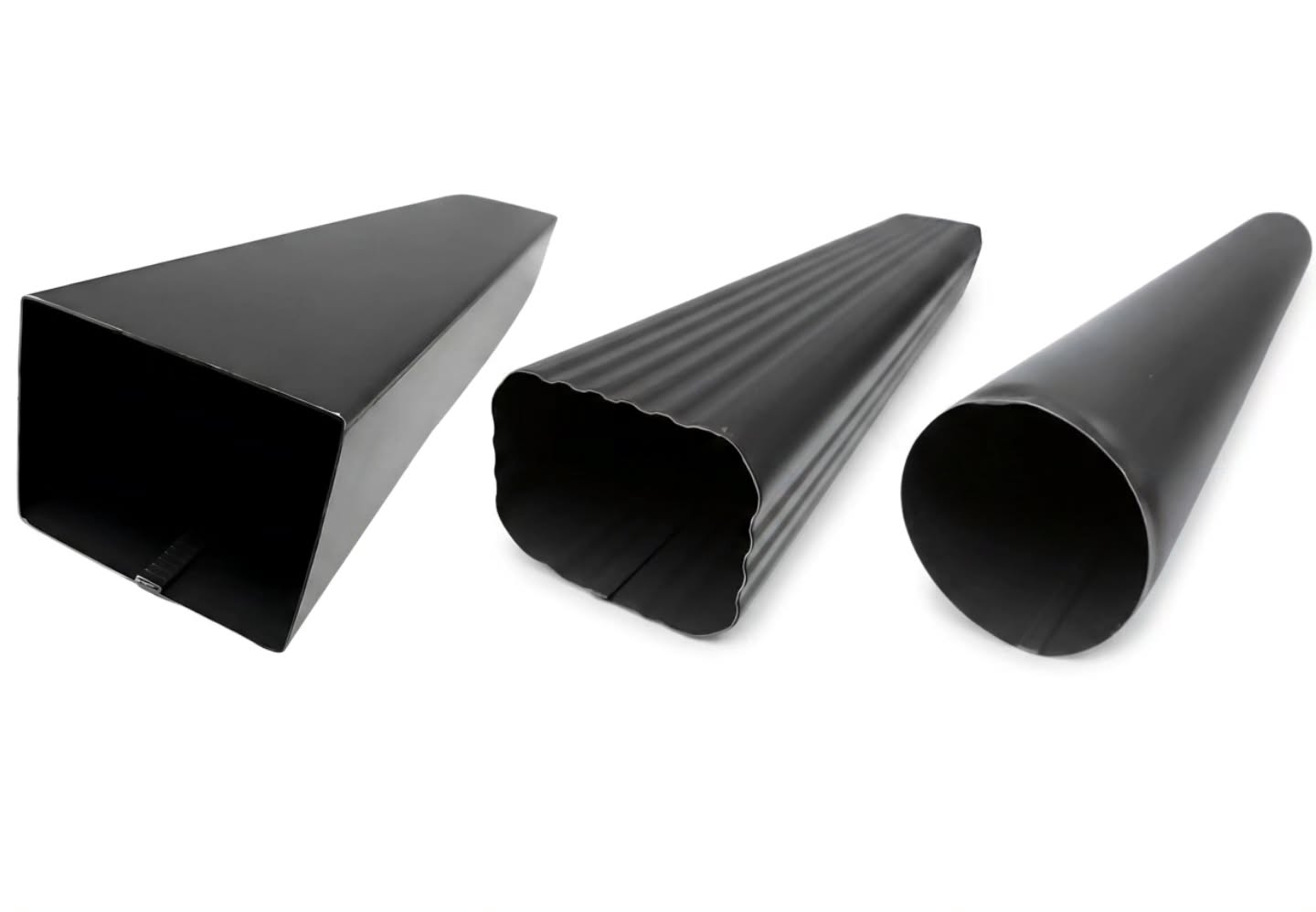 Choose your Downspouts / 2x3 Smooth, 2x3 Corrugated & 3 inch Round
