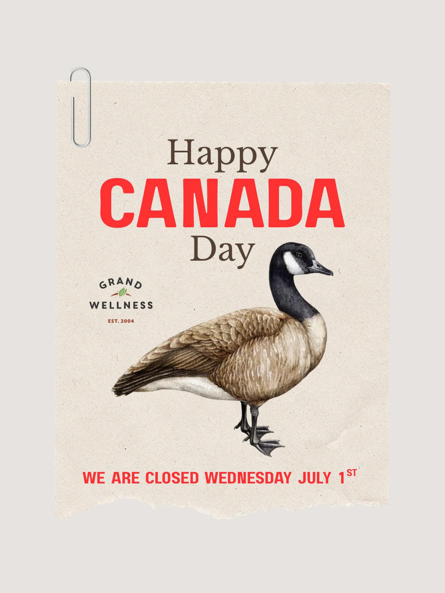 🇨🇦 Happy Canada Day! ❤️🤍
Please note that we are closed tomorrow Wednesday July 1st so our team can enjoy the holiday with their family and friends.
We hope you have a wonderful Canada Day filled with sunshine, laughter, and time spent with the people who matter most. Stay safe, have fun, and we’ll see you back at the spa soon!
Happy Canada Day from all of us! 🍁
#grandwellness #canadaday #dayspa #brantfordontario #ocanada