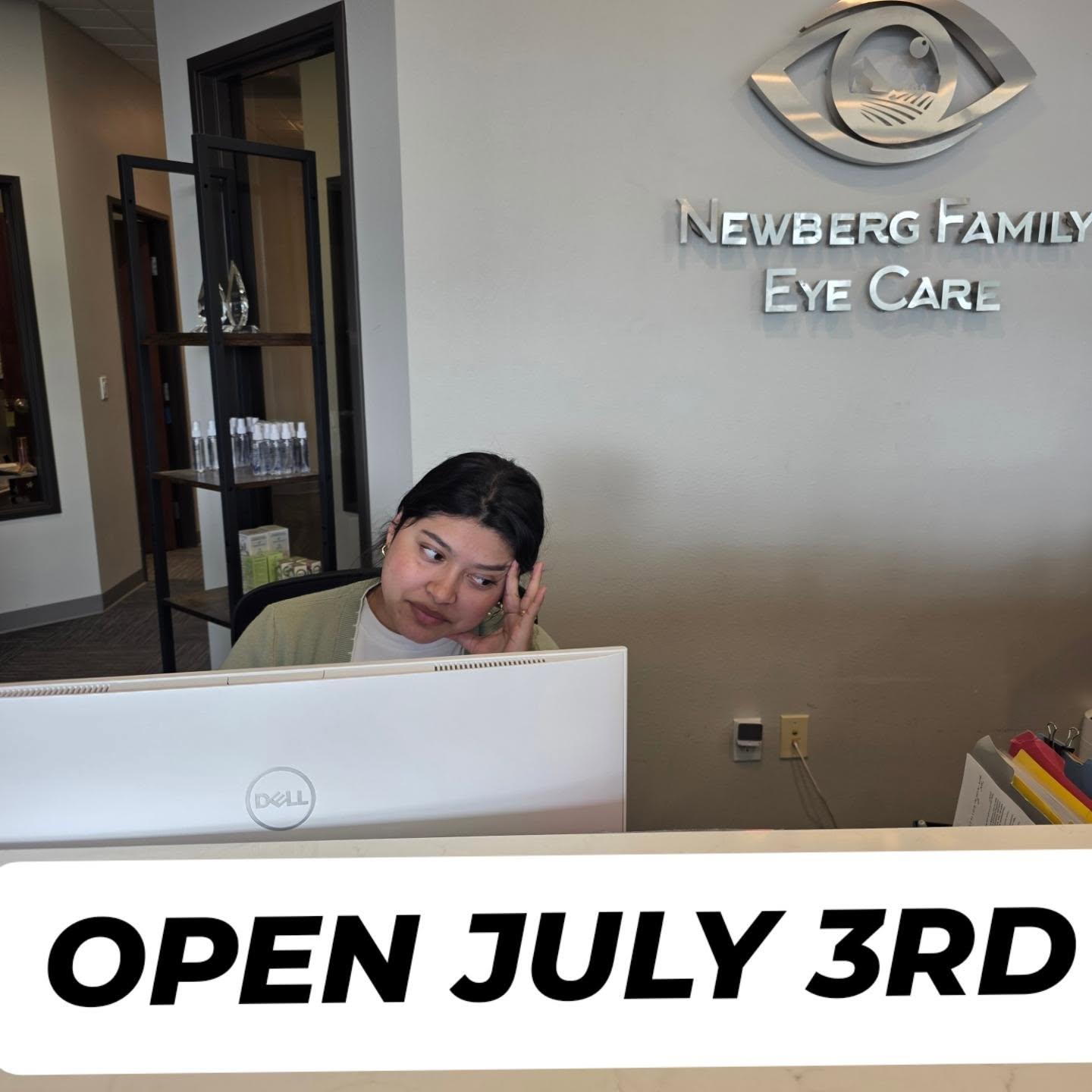 It may not look like it, but the staff is super pumped we are open July 3rd, 8 am - 3 pm!
#bestbossever #theyloveme
Feel free to stop in, say hi 👋, or pick up a pair of sunglasses 😎 on your way to the St. Paul Rodeo!!
#optometry #travelingeyedoc #newbergfamilyeyecare
