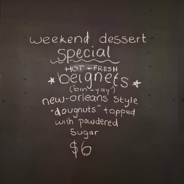 Tonight and tomorrow’s dessert special - Beignets! These pillowy New Orleans-style pastries are available in limited quantities so get in quick!