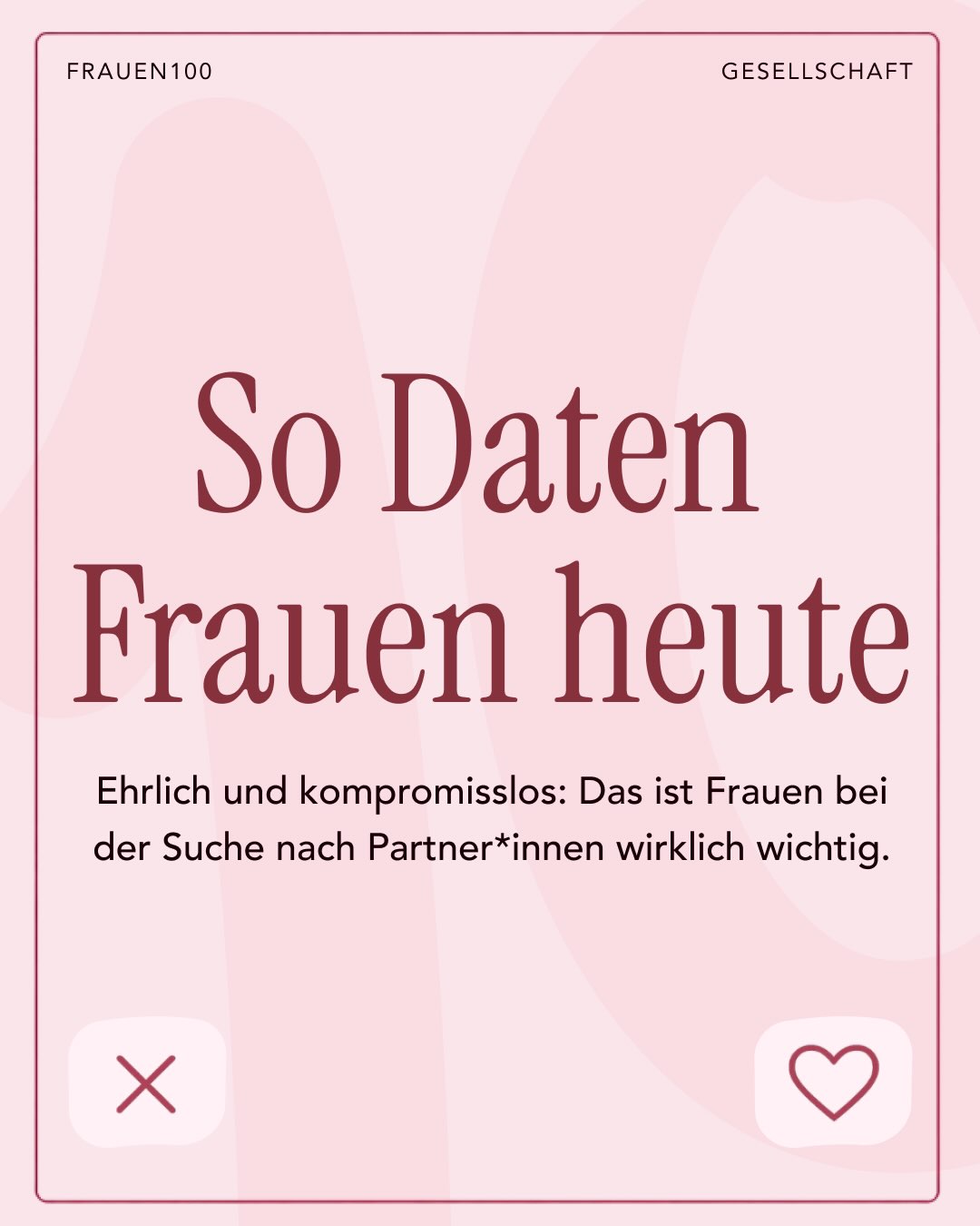 ANZEIGE | Was wünschen sich Frauen heute beim Dating?
Aktuelle Daten von Bumble zeigen, dass die Mehrheit der Frauen in Deutschland beim Dating keine Kompromisse mehr eingehen möchten.
Als Women-first Dating App setzt Bumble genau hier an und schafft ein Dating-Erlebnis, in dem Menschen mit mehr Vertrauen, Klarheit und Sicherheit in Kontakt treten können, unterstützt durch Funktionen wie Fotoverifizierung, ID-Verifizierung und Private Detector.
Zur FRAUEN100 Summer Night freuen wir uns, gemeinsam mit @bumble über modernes Dating, Selbstbestimmung, Vertrauenv und echte Verbindung zu sprechen.
Quellen: Bumble Dating Trends 2025, Bumble Women-First Data
#Frauen100 #Bumble #OnlineDating #WomenFirst #Dating