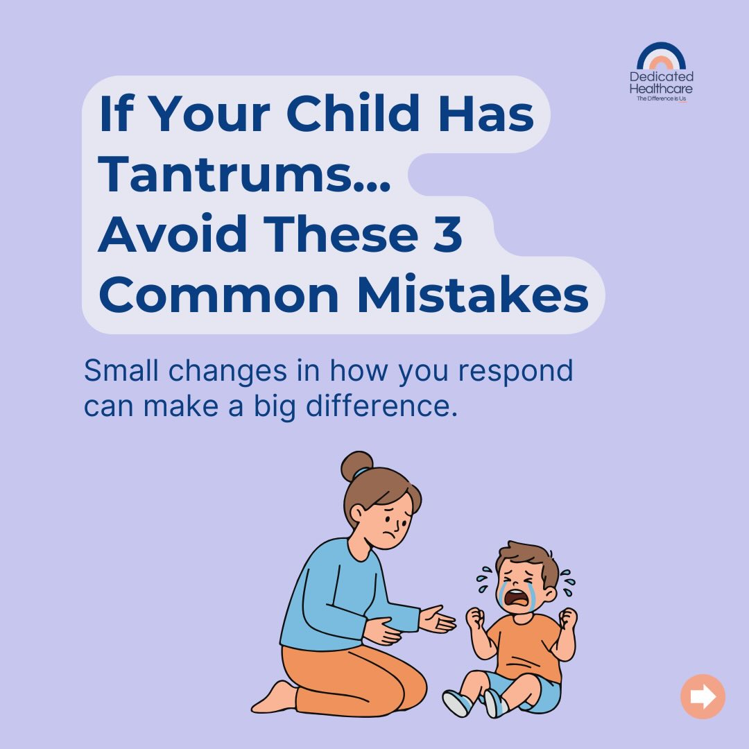 Tantrums can feel overwhelming for both children and parents, but they’re also a chance to understand what your child may need help learning.
With patience, consistency, and play-based ABA therapy, children can build skills like asking for help, waiting, coping with changes, and expressing what they need in a safer way.
At Dedicated Healthcare, we help children learn through play while building real-life skills at home, school, and in the community. 🩶
We also offer 1:1 and group Parent Training to help caregivers better understand behavior and feel more confident supporting their child at home.
📞 Call or text: (253) 576-1059 to learn more.
#abatherapy #aba #appliedbehavioranalysis #autismsupport #parentingtip