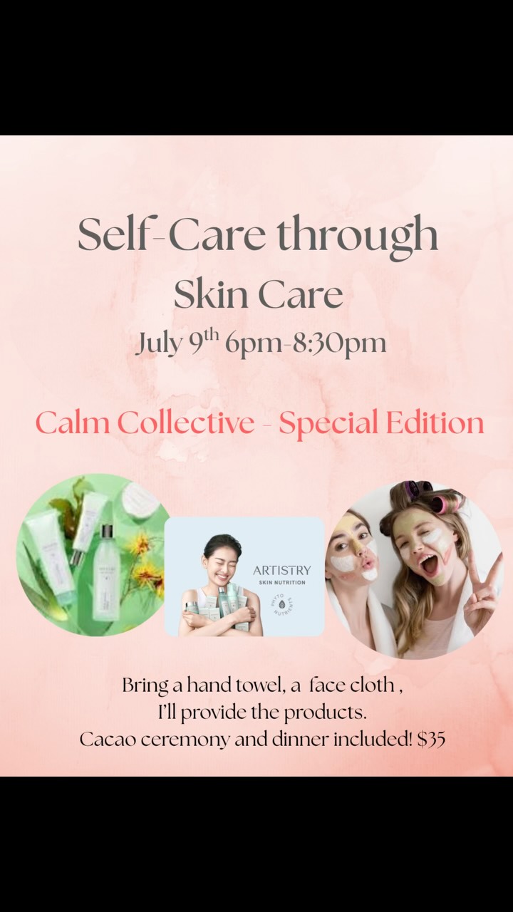 48hours to go till you feel like a rejuvenated version of yourself. Using premium vegan certified skin care products, I invite you to join me for my special themed Women’s circle: Calm Collective for the “Self Care through Skin Care” edition.
3 spots left. $40 only. I’m providing all the nourishing skin care products, bring your own towel and mug for the cacao ceremony.
You have 24hrs to book yourself in! DM me to save your spot.
#riseupyourlife #skincare #auckland #selflove #selfcarematters