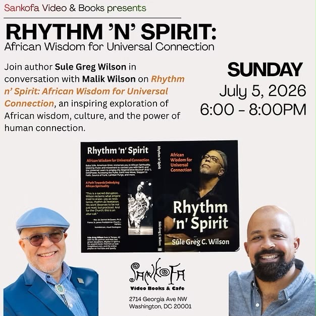 Baba Súle is releasing his new book Rhythm and Spirit! Sunday check out the book release event at @sankofadc and pick yourself up a copy of the next installation of wisdom being shared by our Banjo Baba with the world. If you have got a copy of Funky Banjo, we recommend it for beginners and seasoned banjos players alike. Congratulations on giving us all something real to celebrate this weekend! ✊🏾🪕💫🌀