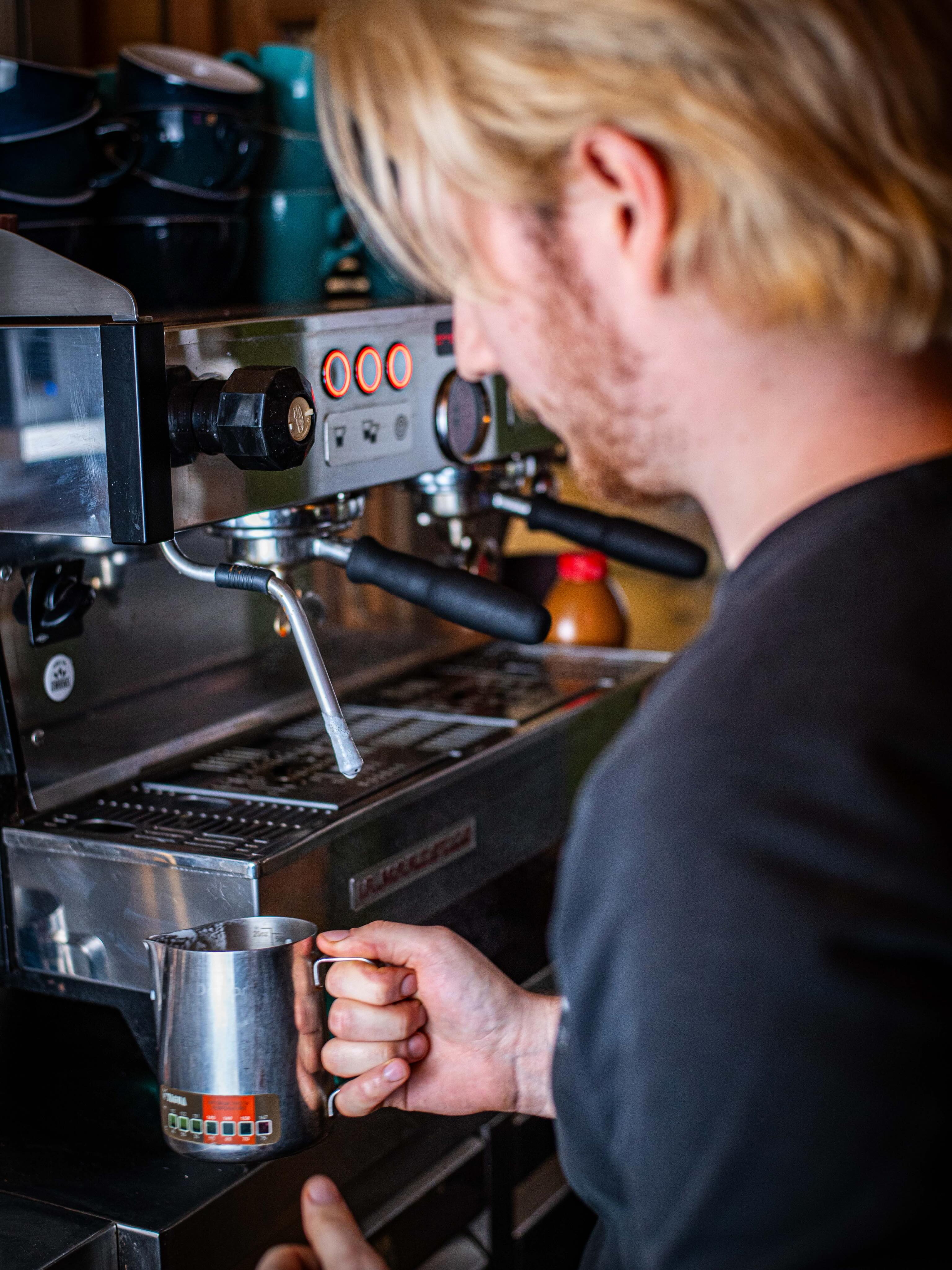 Barista behind the scenes
