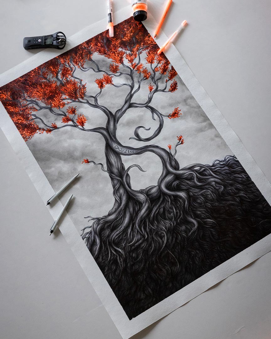 Every monumental tree was once a fragile seedling.
Every revolution began as a single spark.
The separation of money and state is no different and neither is your path to freedom, sovereignty, and self-determination.
Small steps. Every day. That's how the impossible becomes inevitable.
#bitcoin #bitcoinart #pendrawing #btc #thegreatprint #tgp #drawingtutorial #ballpointpen #ballpointpenart #bitcoinluxury #wealthy #sovereignty #treeart #tree #thegreattree
