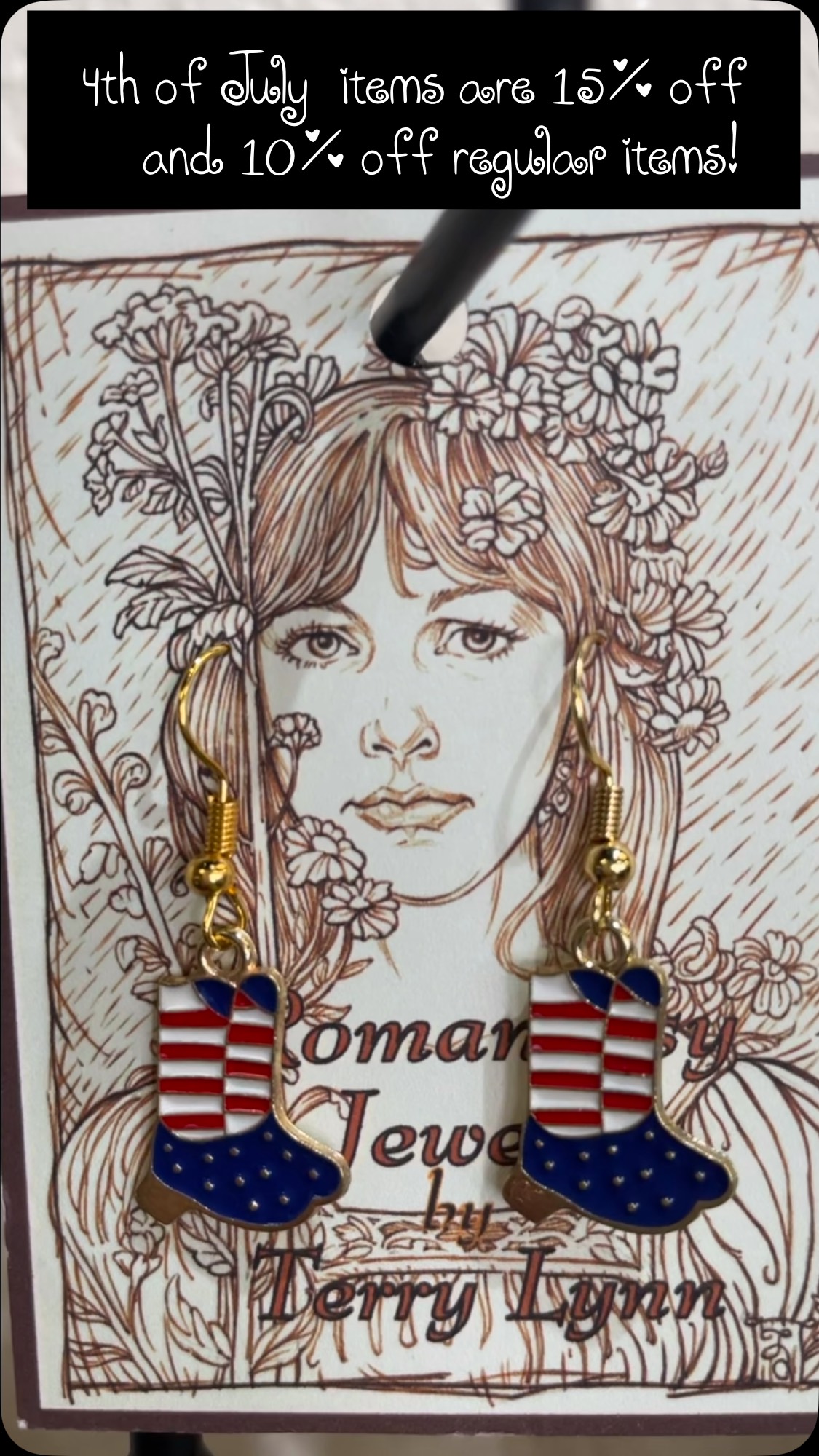 Happy 4th of July Weekend! We’re open 11-5 Thursday thru Sunday!🇺🇸 #shopsmallbusinesses #supportlocalbusiness #4thofjuly #art #handmadejewely