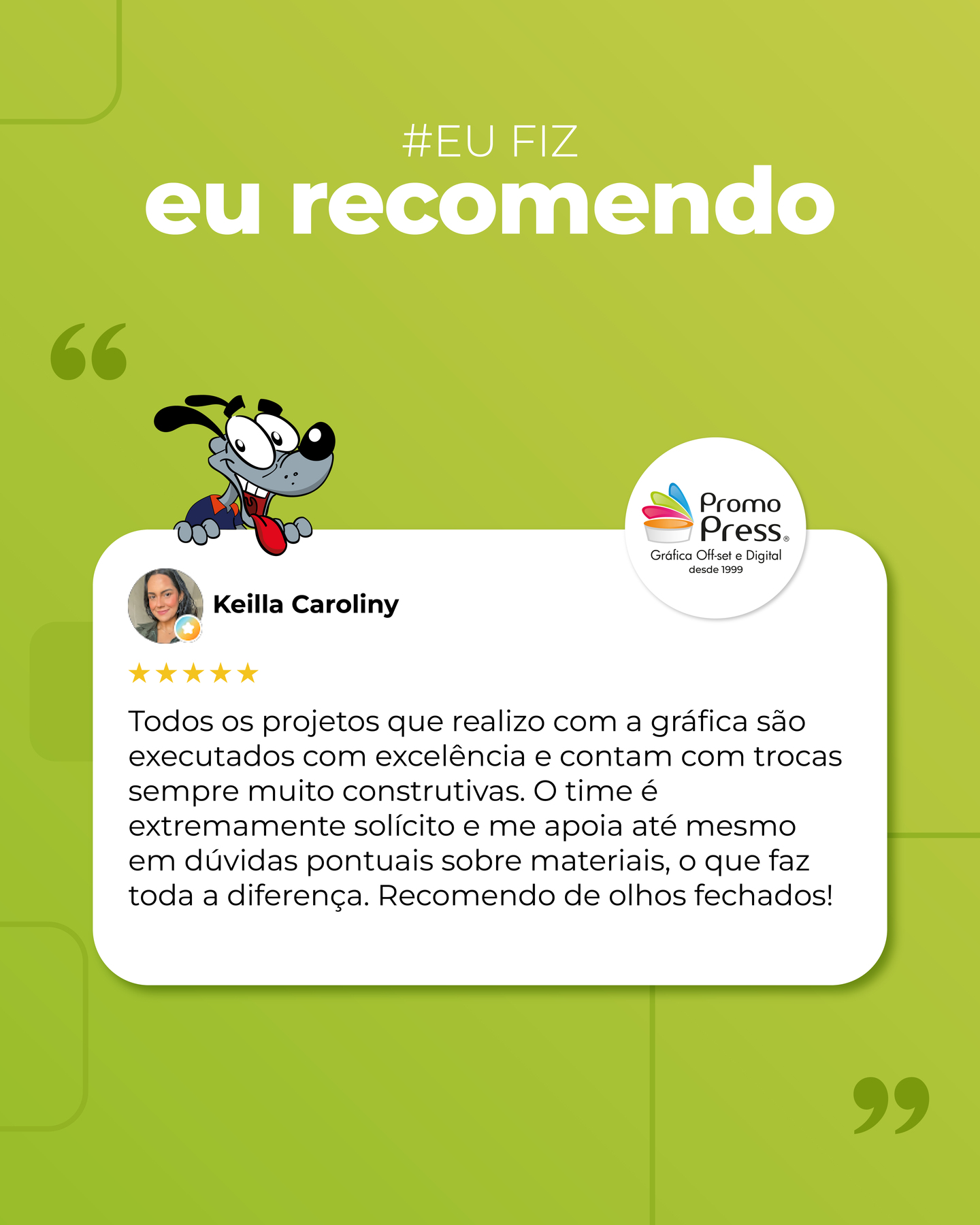 Passando na sua timeline para agradecer ao carinho dos nossos clientes! 🥰
E você que já passou por aqui na #PromopressGráfica deixa uma avaliação pra gente lá no Google contando sua experiência! Vamos amar ler 🥰
#promopressgráfica #graficasp #materiaispersonalizados #grafica