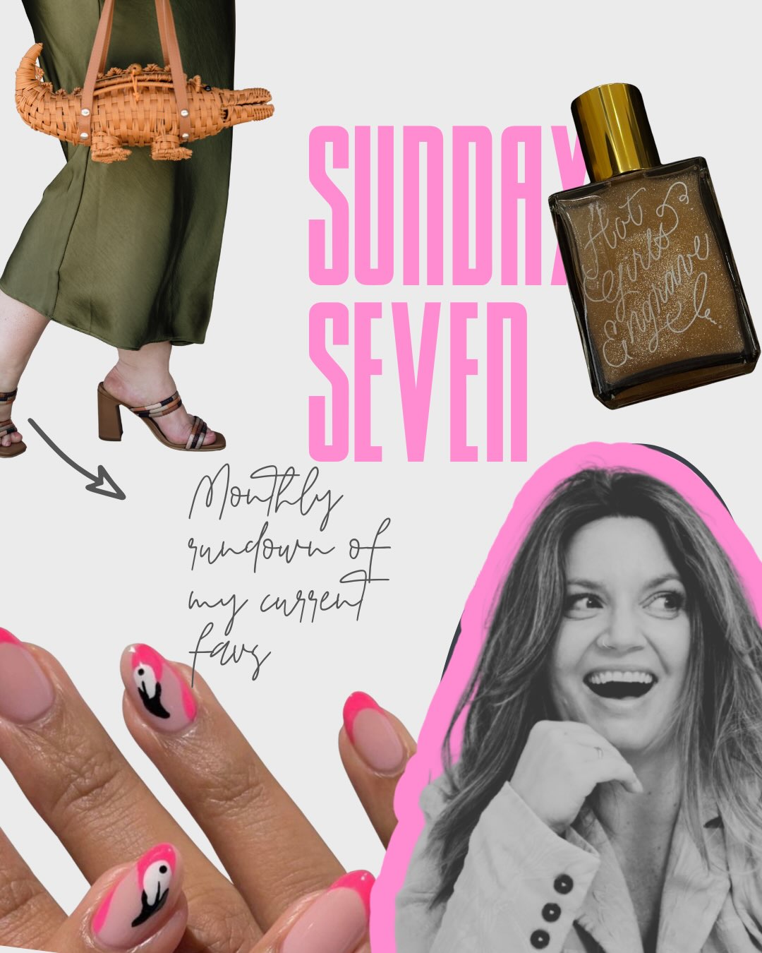 The Sunday Seven
1. This Bag: Obviously, I had to include my alligator purse in this month's Sunday Seven. I had so much fun using it at my photo shoot, and I am thrilled you all love it as much as I do. π π· @shaywalkerphoto
2. These Nails: Clearly, I am a Florida girl, so I have a soft spot for flamingos. I have been plotting to get so@e form of these nails done since I saw them. 𦩠π·Pinterest
3. This Room: I have a thing for bright green chairs. I currently have my Grandmother's in my living room. I can't believe I used to think it was ugly. So thankful that I have this heirloom now. I especially love how they incorporate it here with so many different vibes. It's so good. Friends, don't sleep on having a bright green chair. π π· Pinterest
4. This Bottle: My daughter is an avid reader and I have seen my fair share of bookmarks saying "hot girls read." So, I figured that I could make it work for my profession, too. I love how this bottle turned out (and the reminder that what I do is cool). π
5. This Hotel: I came across this image of a hotel on Instagram and immediately fell in love. those scallop chairs, the coral motifs, and the bamboo/wicker vibe at the barβ¦ it somehow works together. I envision myself sitting there with my jalapeΓ±o margarita, listening to Jimmy Buffett. @coralsands_harbourisland ποΈ
6. This Cat: This is my cat, Kevin. My daughter has been begging for over six months for me to put him on the Sunday Seven. She feels that he belongs on the Sunday Seven every single month and if Kevin could talk, I think he would say the same. He's cocky, annoying, and I love him dearly. πΌ
7. This Set Up: If you love floral arrangements or installations, I highly suggest you go follow this account. I love every single one and I couldn't decide whether to share this one or the red Porsche. I would like a vintage car full of florals for my birthday. Somehow, they are the perfect combination. I am manifesting working an event where this set up is present. π€πΌ@plantpassenger
