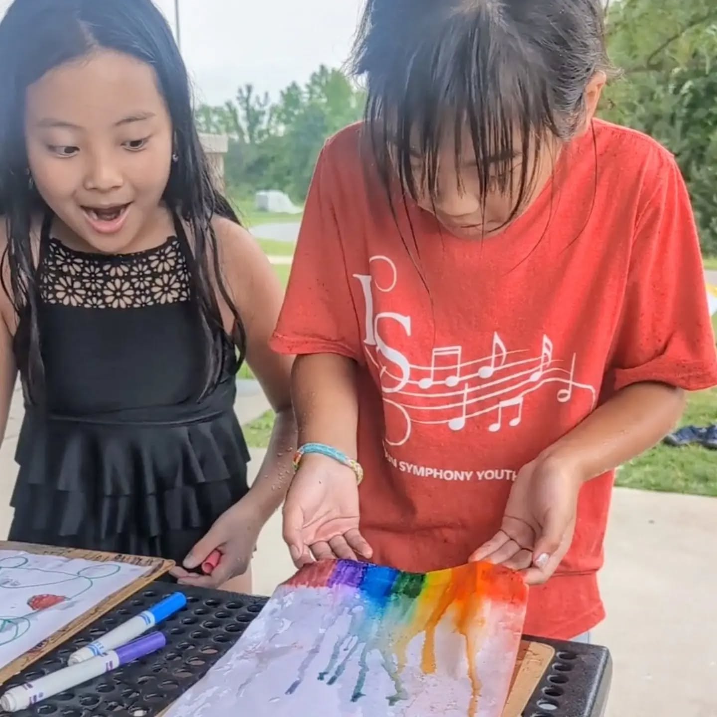 Day 2: Art Explosion 🎨💦
Today we traded the art studio for the splash pad and discovered that art doesn't have to hang on a wall.
Our young artists explored installation art and ephemeral art—creating colorful chalk masterpieces, watching watercolor paintings transform with water, experimenting with bubbles as a medium, and even turning snow cones into edible works of art. 🌈🫧🍧
Some lasted just a few minutes before washing away... and that was the point.
Sometimes the most beautiful art is meant to be experienced, enjoyed, and then make room for the next big idea. ❤️
At Learning Adventure Bus, we're learning that creativity isn't about perfection—it's about curiosity, experimentation, and seeing the world a little differently.
#LearningAdventureBus #ArtExplosion #GetMessy