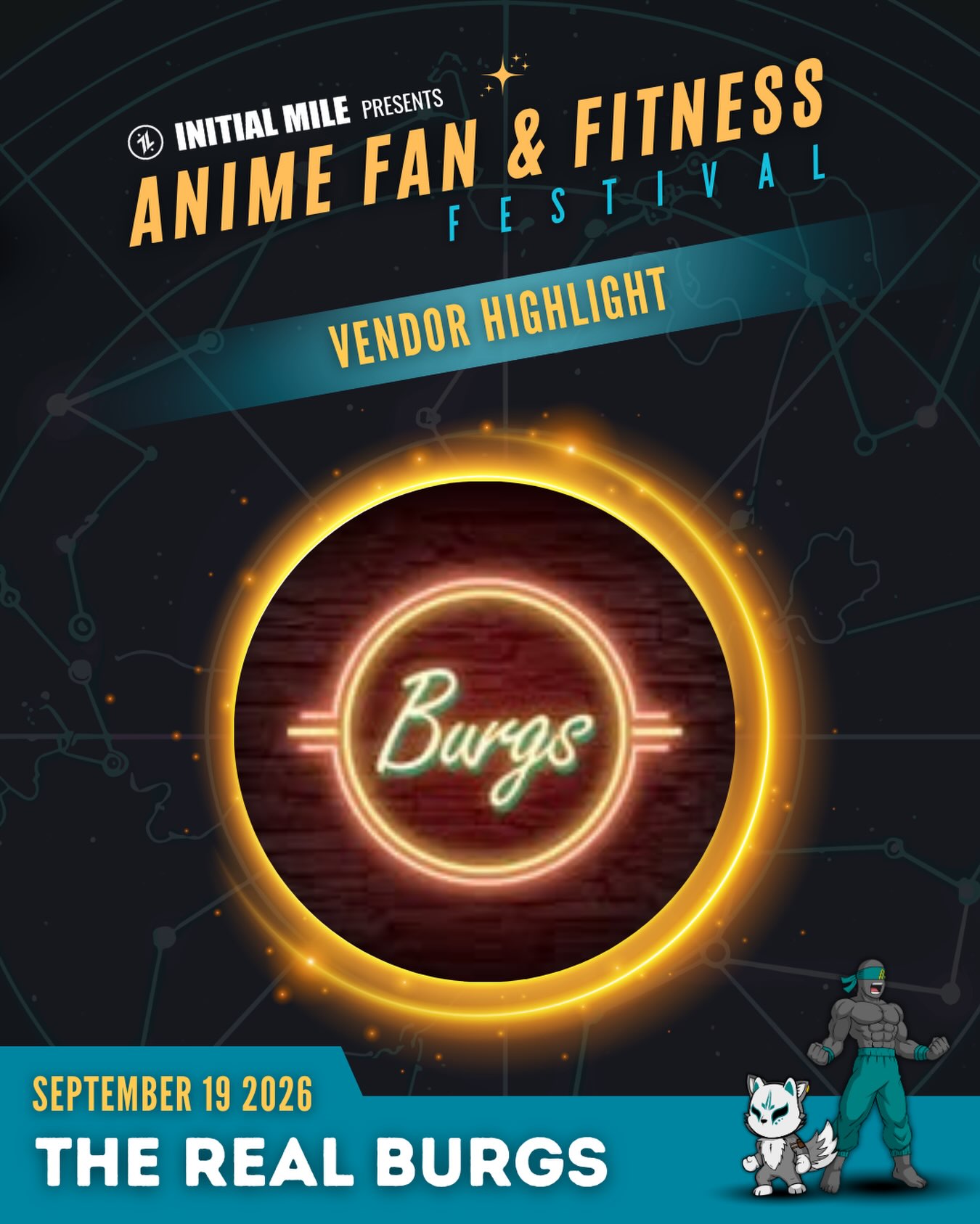 We are excited to welcome @therealburgs to our Second Annual Anime Fan and Festival on Saturday, September 19 at Christmas Hill Park in Gilroy. Come out to run, cosplay, enjoy the vibes and power up with their burgers! #animefanandfitnessfestival #initialmile #animefestival #fitnessfestival #bayareaevents