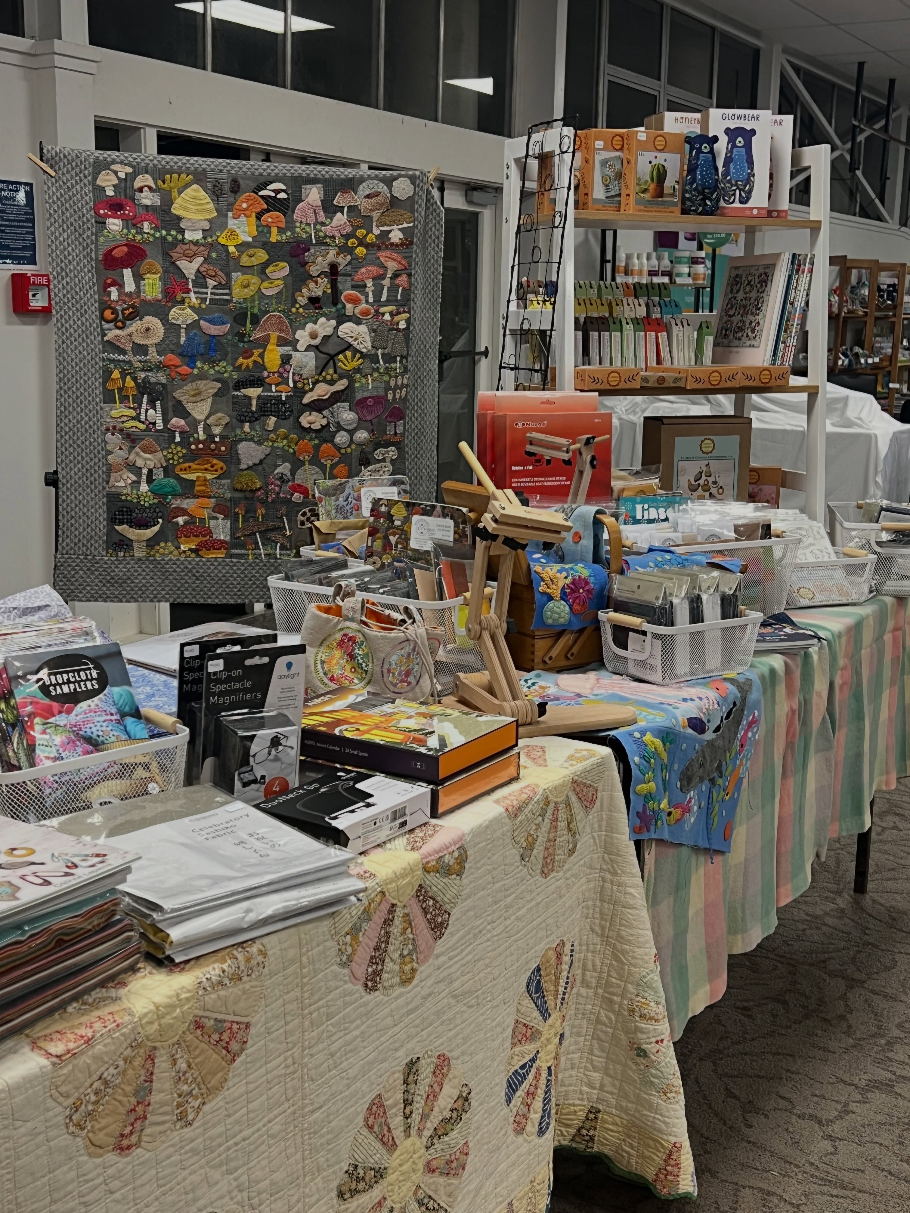 All set up at Craft and Creat Tauranga. Can’t wait to see folk I know and lots of new faces. Drop by and I will let you know what my shop is all about. 😊. #craftandcreatetauranga #stitchmakersnz