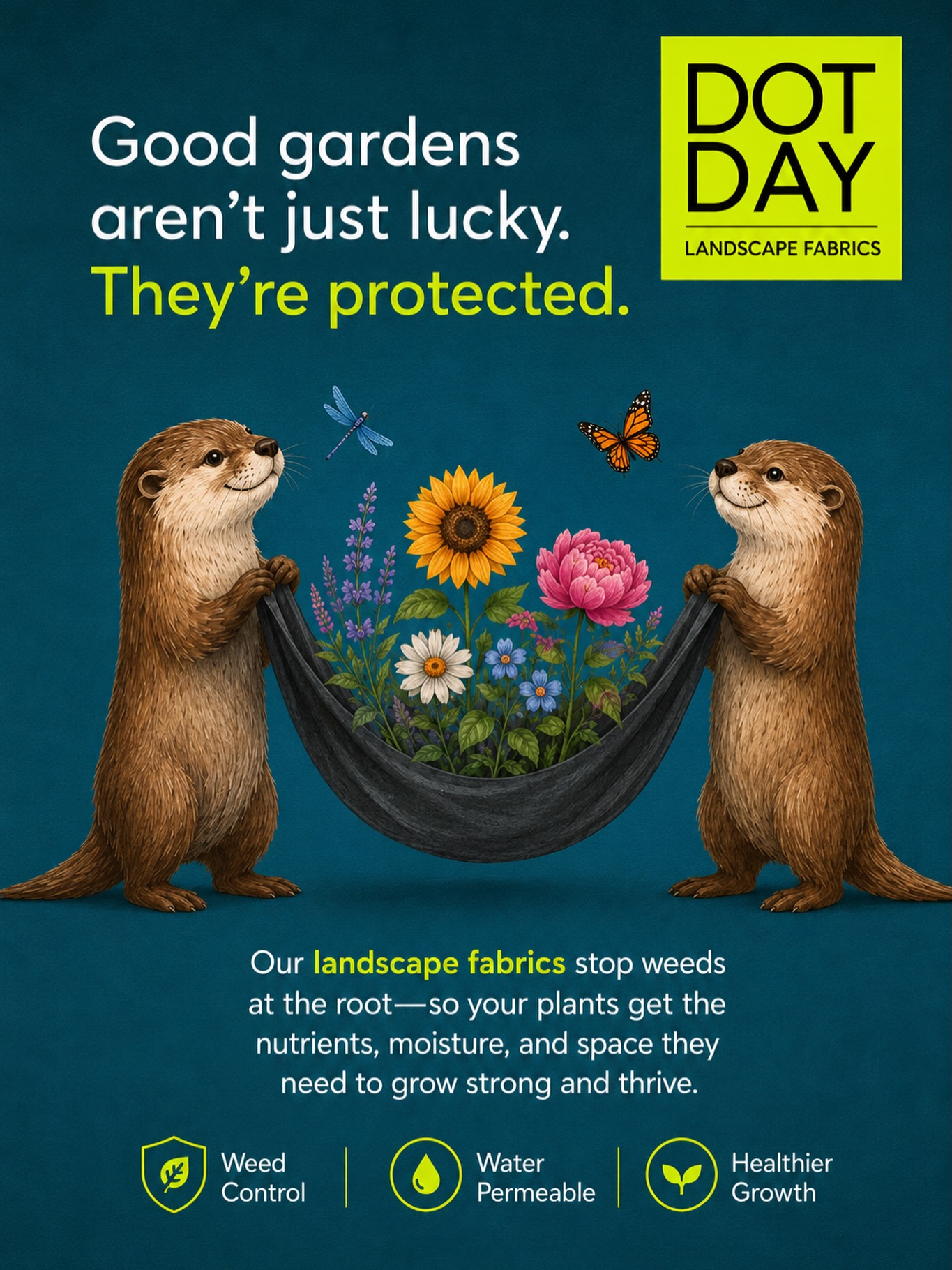 Good gardens aren’t just lucky. They’re protected 💪
Healthy landscapes start below the surface.
DOTDAY® Landscape Fabrics help suppress weeds while allowing water and nutrients to reach your soil—creating the ideal environment for stronger roots, healthier plants, and landscapes that thrive season after season.
✔️ Weed control
✔️ Water permeable
✔️ Supports healthier plant growth
Because beautiful gardens don’t happen by accident.
They happen by design 💚
#letnaturethrive #landscapefabric #weedbarrier #landscapedesign #landscaping