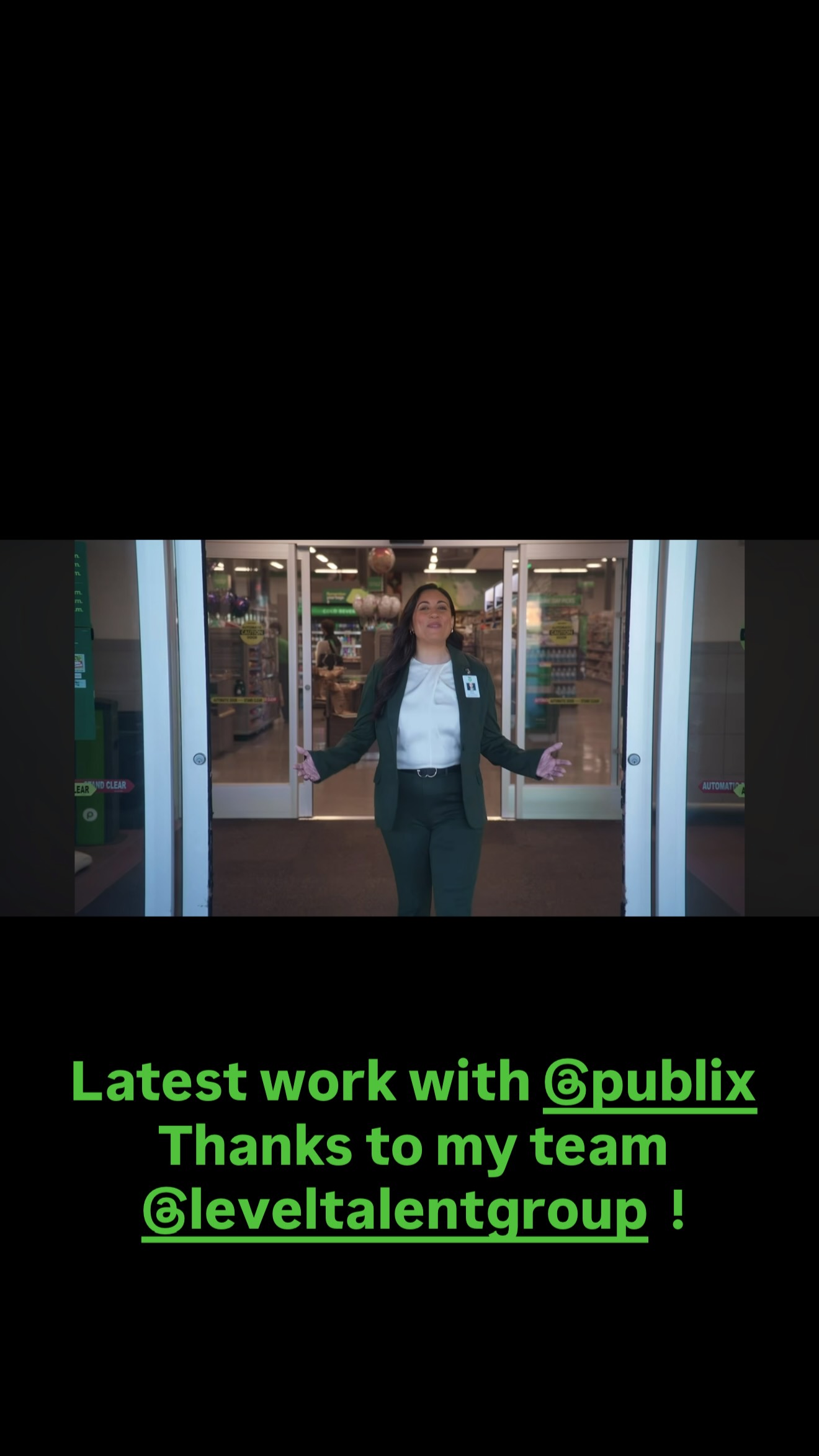 I’m incredibly honored to have been chosen as the spokeswoman for Publix’s careers campaign! 🎉
I’ve always loved Publix, so getting the opportunity to learn more about the people, culture, and incredible organization behind the brand has been such a special experience. It’s amazing to see how much they invest in their associates and the communities they serve.
Fun fact: the Publix bakery is my go-to for every special occasion — and yes, they even made my wedding cake! 🎂💚
A huge thank you to everyone at Publix for this opportunity and a special shoutout to my amazing team @leveltalentgroup Group for making this booking happen. Grateful for this experience and excited to share it with you all! You can find more info about Publix careers on their YouTube page!
#Publix #PublixCareers #Grateful #Spokesperson #CommercialWork