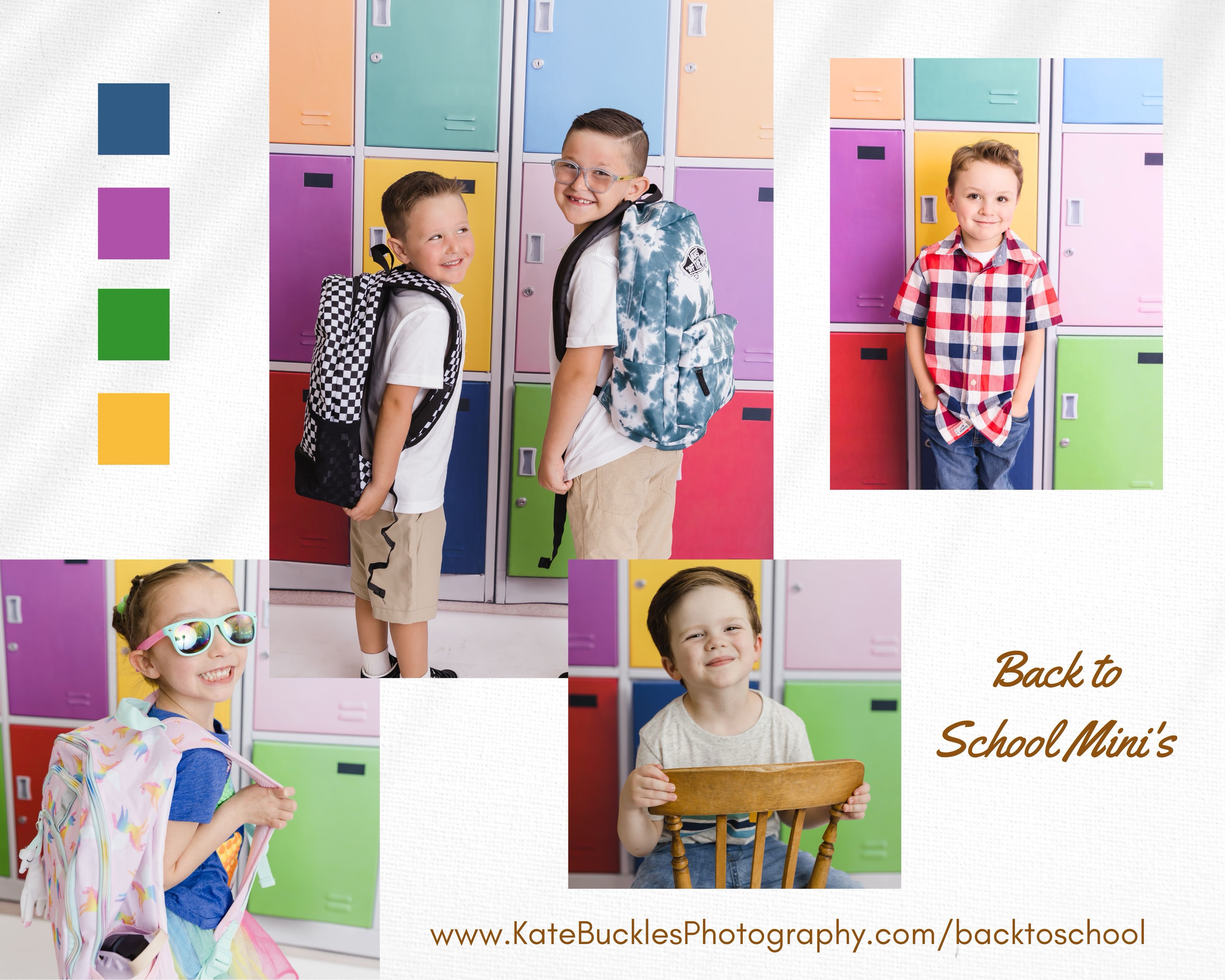 Here are the details you need to know!
Back-to-School Minis 📚✏️🍎 booking in bio link!
August 15, 2026
Join me at my studio near Coors & Paseo to celebrate the start of a brand-new school year!
What’s Included:
📸 10-minute session
✨ A minimum of 10 beautifully edited images
🖨️ Print and share rights
❤️ Access to a professional print lab for gorgeous, high-quality prints
These sessions are designed for up to 4 children. If you have more than 4 kiddos, simply book back-to-back sessions so everyone has plenty of time!
Feel free to bring your favorite first-day accessories, including:
🎒 Backpacks
🍎 Lunch boxes
📝 First day of school signs
Or any other fun school-themed props!
Investment: $155 per session
Payment is due in full at the time of booking to reserve your spot!
Please note that these sessions are non-refundable and non-transferable. If you’re unable to attend, you’re welcome to transfer your session to another family. You can view our full cancellation policy here:
https://www.katebucklesphotography.com/cancellation