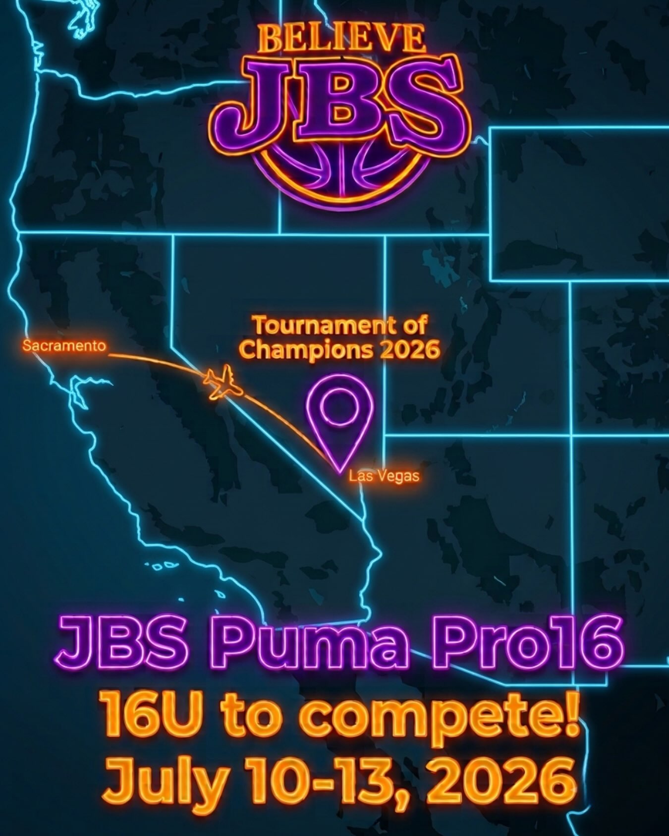 Our 16u Puma Pro 16 team is headed to Las Vegas to compete this weekend 🏀🔥🏀 Just Believe…