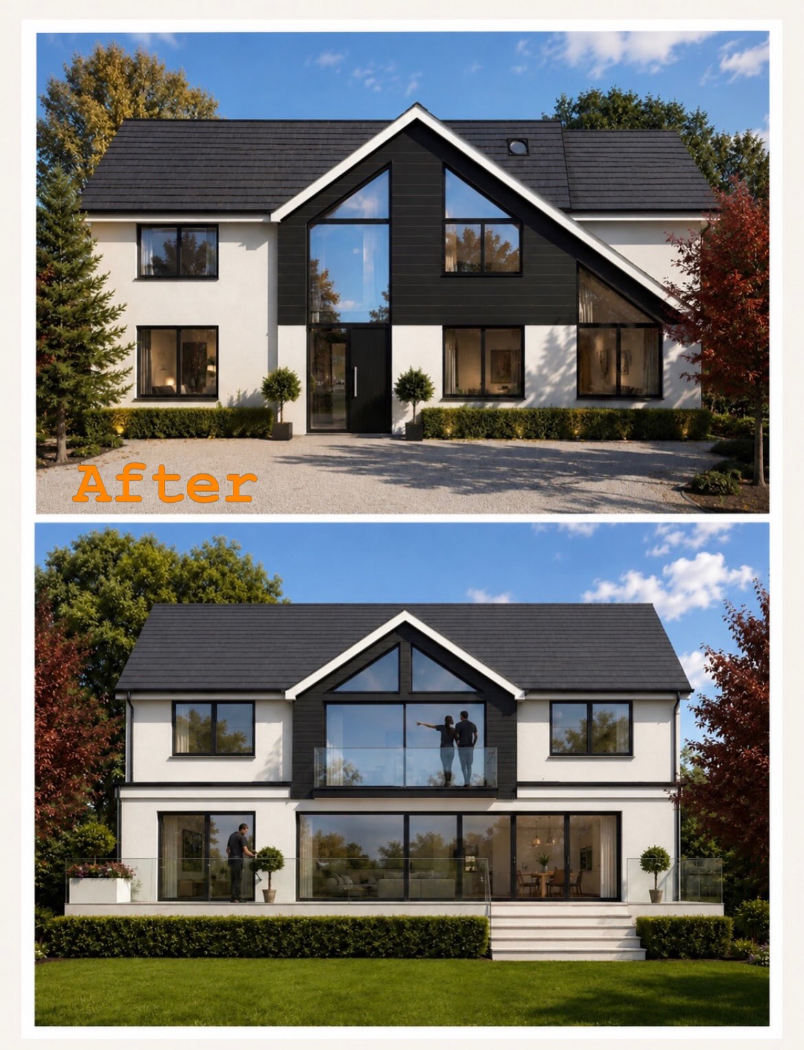 Swipe for before ➡️
Woodfields, Sevenoaks
My mind has actually been blown by Ai 🤯 !!!!
I asked AI to make the proposed cad/photoshop designs I created of Woodfields realistic and it smashed it 👏🙌!!!
#architecture #sevenoaks #3Drender #Ai #beforeandafter