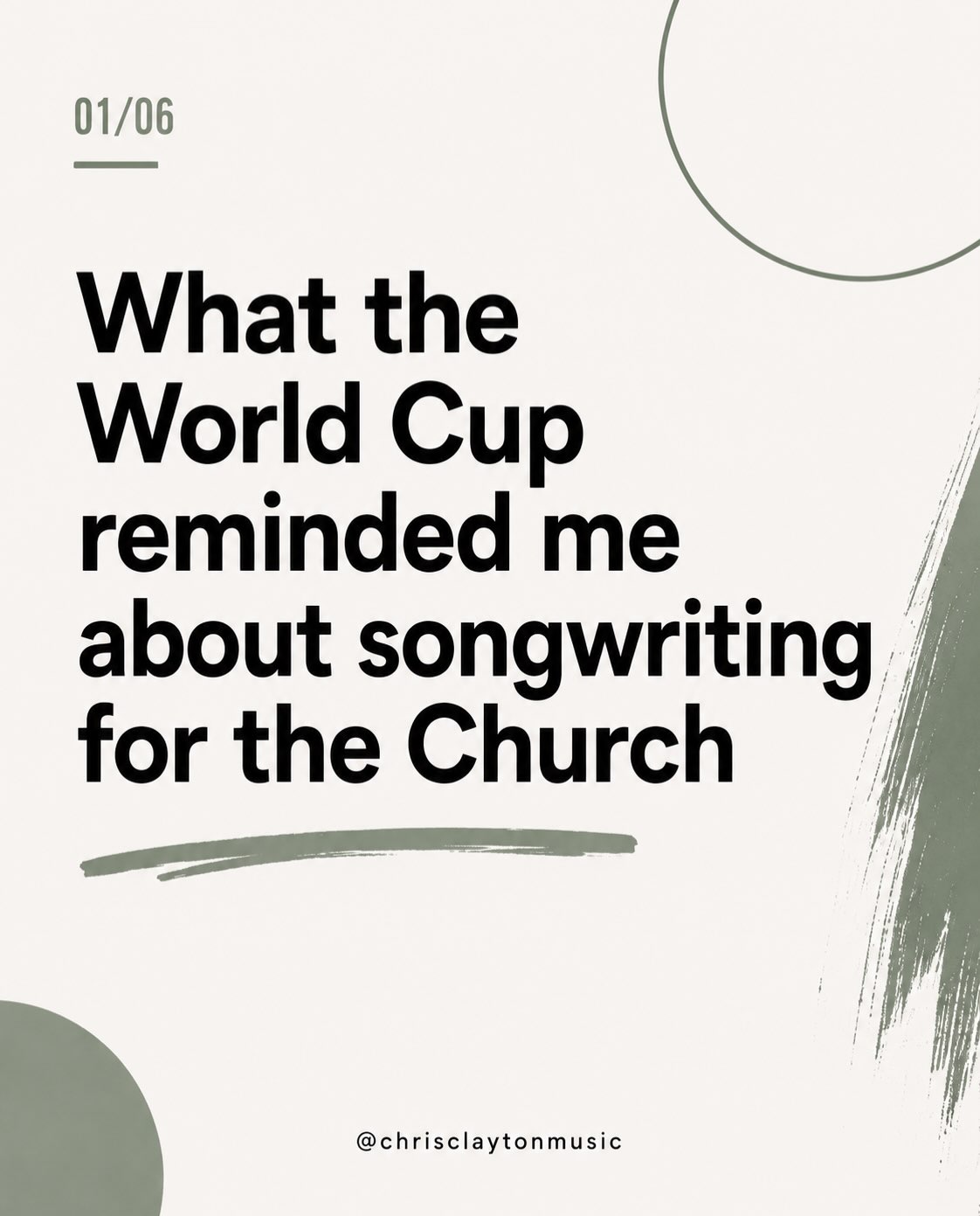 Something the World Cup made me think about.