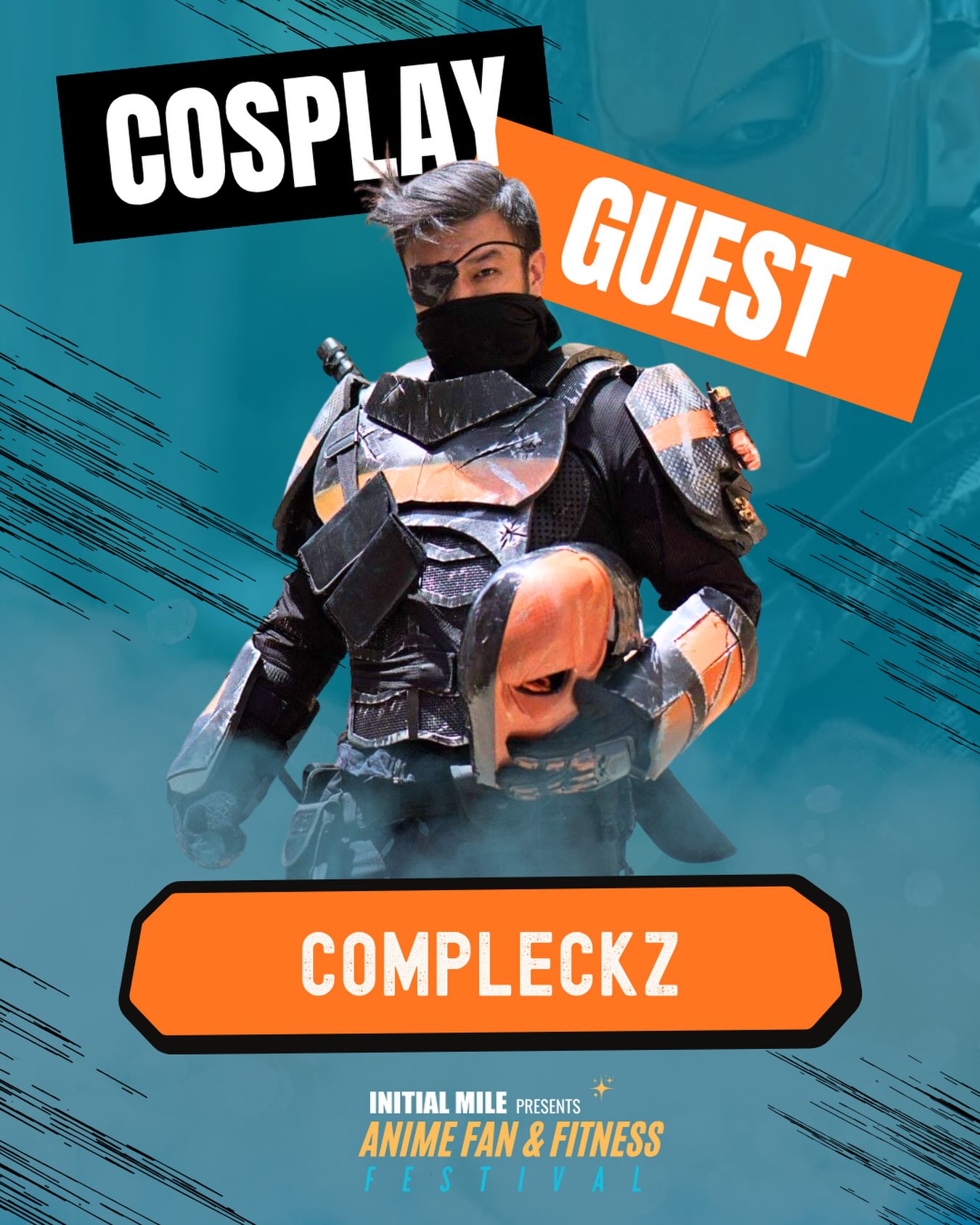 We’re excited to welcome back @compleckz as one of our cosplay guests at the 2nd Annual Anime Fan & Fitness Festival!
If you’ve ever seen his Deathstroke, Doctor Octopus, Dark Magician or even his Sailormoon Knight cosplays, you already know the level of creativity and craftsmanship he brings to every build.
Meet him in person at the Anime Fan & Fitness Festival on September 19, 2026, in Gilroy, California! Be sure to stop by, snap a photo or chat cosplay with him and join us for a day filled with fitness challenges, fandom fun, vendors, cosplay, and more.
You can read more about him and his cosplay experience in our blog highlight! Show him some love and follow him @compleckz #animefanandfitnessfestival #initialmile #animefestival #fitnessfestival #bayareaevents