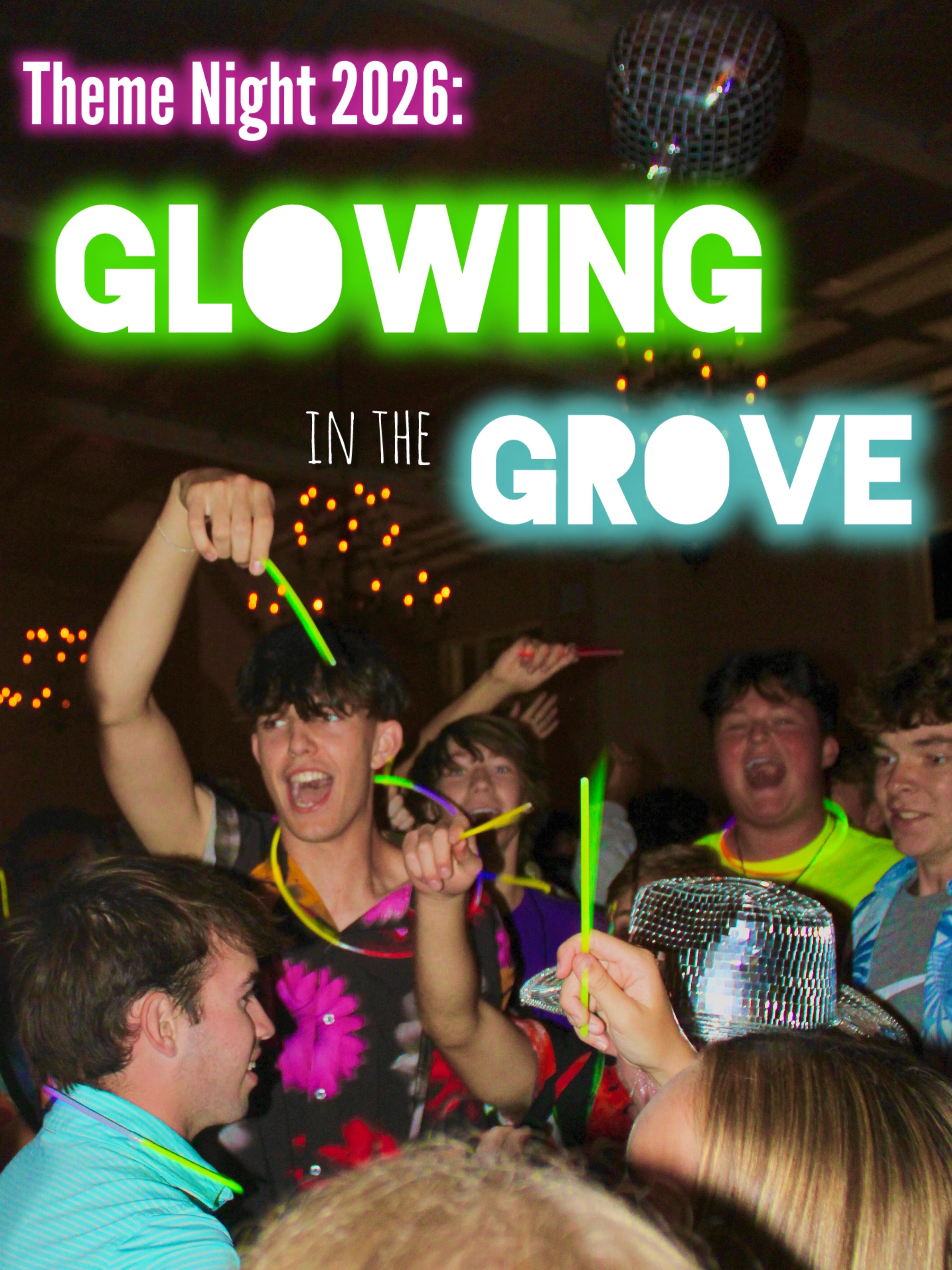 this yearβs theme night isβ¦ GLOWING IN THE GROVE!!π©·π
wear your brightest and most neon clothes!
tag the person youβre most excited to dance withπΊ