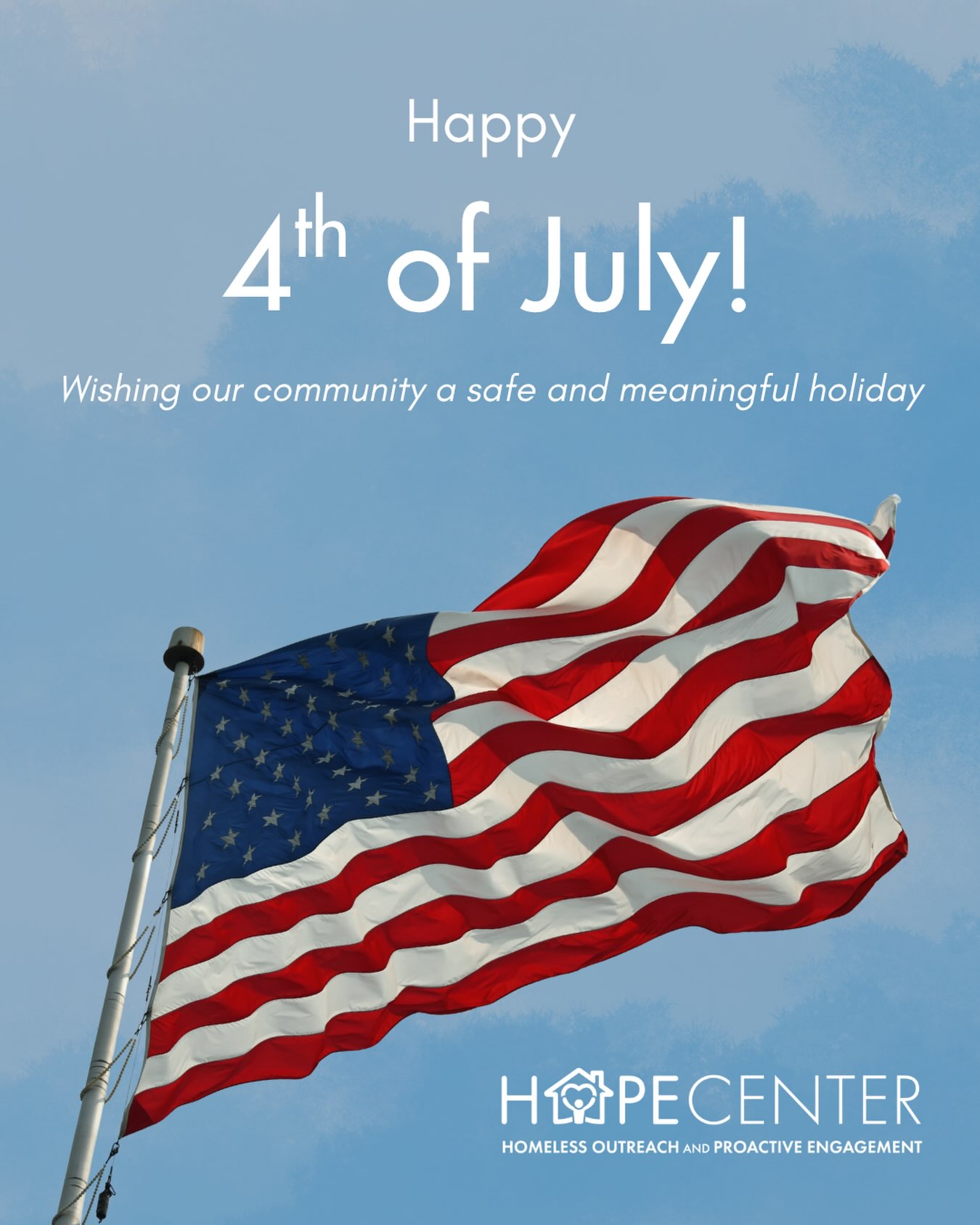 Happy Fourth of July from the HOPE Center. 🇺🇸
Today, we’re wishing our community a safe and meaningful holiday. As celebrations take place across the region, we encourage everyone to look out for one another and help connect neighbors in need with the right support.
For non-emergency homelessness-related assistance, call or text the HOPE Center at 657-243-1884.
For emergencies or immediate safety concerns, always call 911.
#HOPECenter #FourthOfJuly #CommunityCare #NorthOrangeCounty #HomelessOutreach PublicService