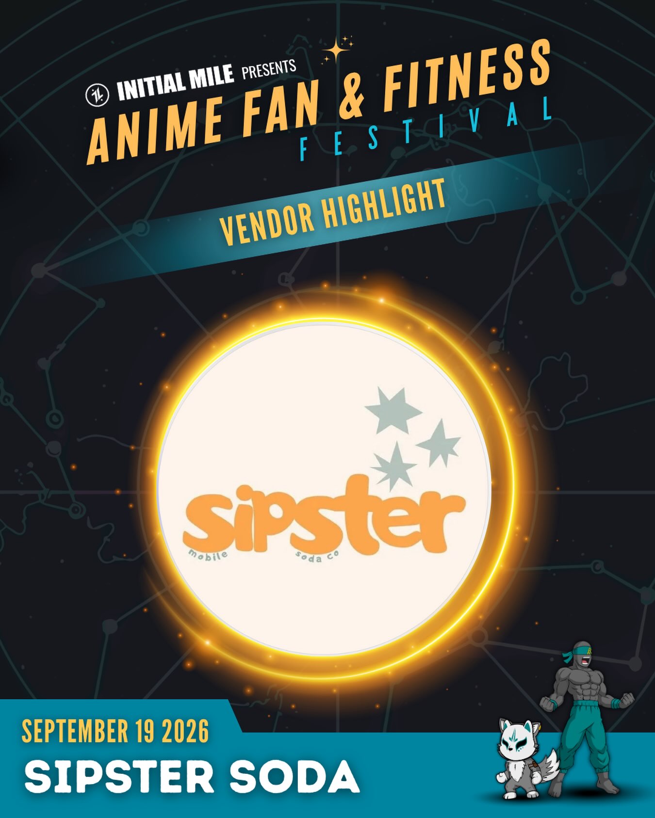We’re excited to welcome @sipstersoda to our Second Annual Anime Fan and Fitness Festival. Stay cool and grab a drink at their booth while you enjoy a day of fandom, entertainment and supporting small businesses on Saturday September 19 at Christmas Hill Park in Gilroy, CA! #animefanandfitnessfestival #initialmile #animefestival #fitnessfestival #bayareaevents