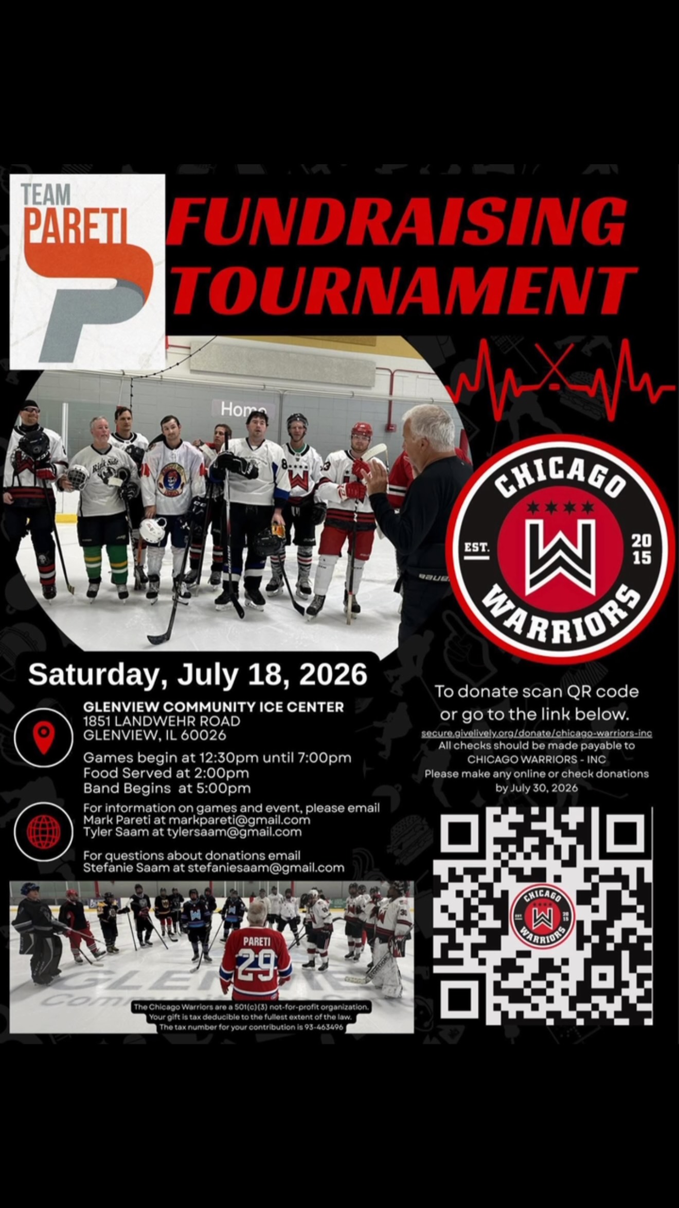 Can’t wait for this amazing event ! The @chicagowarriorshockey games are always amazing!!!!#effingterrible #hockeyisfamily