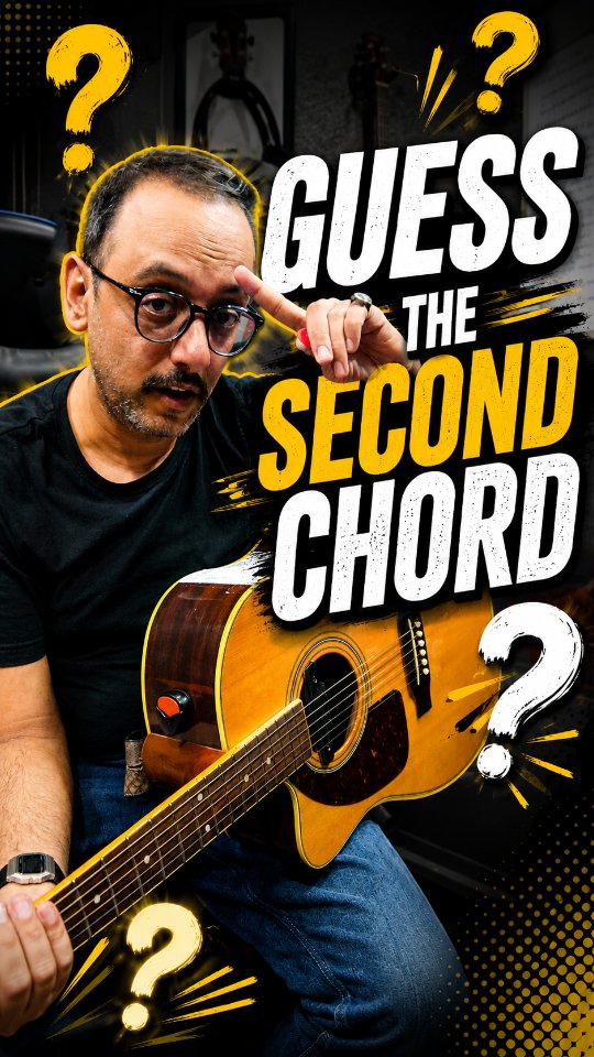 Guess the second Chord and write it in the comment section. #chordguessing #musicgames #musictheory #guitarclasses #guitargyan