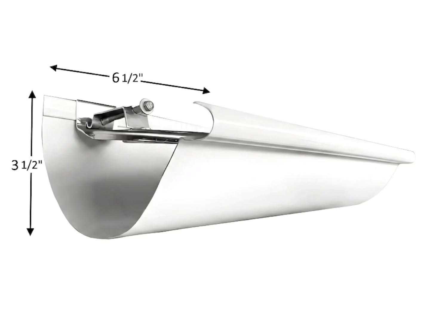 6" Half-round gutters resemble a tube that has been cut in half. These gutters have a symmetrical U-shape that complements older, historic homes. However, the rounded shape can also be a good match for modern homes that are designed to be less angular than the normal.