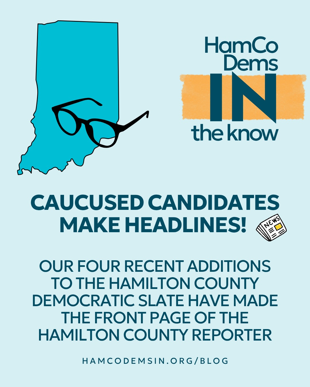 Our 4 newest HamCo Dem candidates have made the front page! Swipe through to learn more.