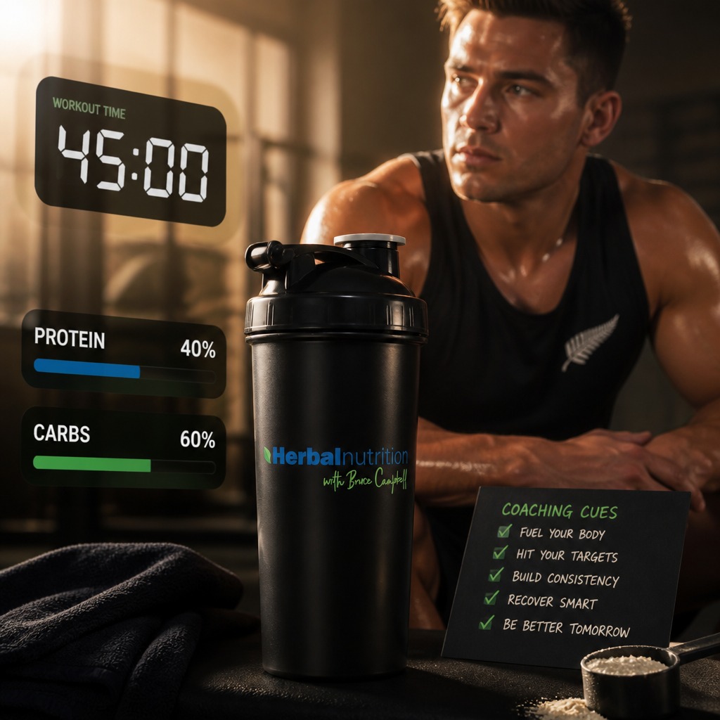 We’re here to help Kiwi athletes recover faster and train smarter. Post-workout shakes are powerful-aim for about a 3:1 or 2:1 carb-to-protein ratio (for example, 30-45g carbs with 10-15g protein) within 30-60 minutes to refuel muscle and support adaptation. Try a banana + oats + whey combo or a berry smoothie with yoghurt and a scoop of protein. For longer sessions, boost carbs; for shorter strength work, keep protein higher. I personalise plans with Bruce Campbell’s coaching to fit your schedule, goals and life commitments, so you get consistent gains without overwhelm. Link in bio to learn more and book a chat. What’s your go-to recovery shake? Share below! 🥤💪✨ #HerbalNutritionNZ #RecoveryNutrition #KiwiAthletes #TrainSmarter