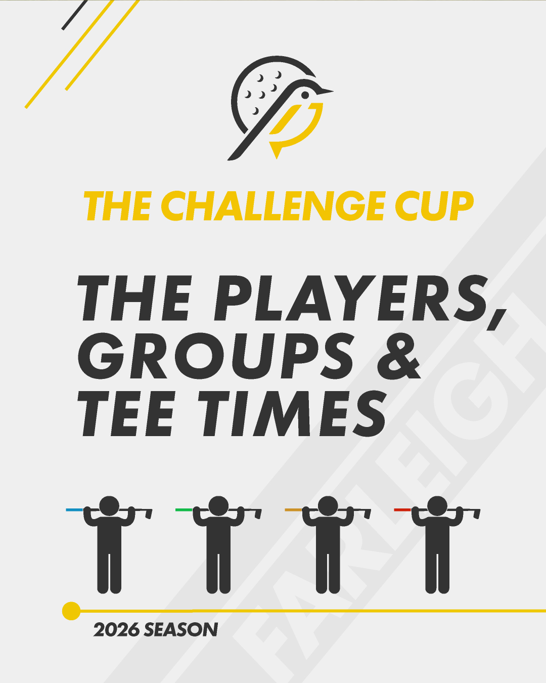 The players are locked in for The Challenge Cup 2026.
Find out who's going out with who next weekend as the LFG heads out on to the fairways of @farleighsurrey .
🏆 The Challenge Cup
🗓 Saturday 11th July 2026
⛳ Farleigh Golf Club
📍 OId Farleigh Road, Warlingham, Surrey CR6 9PE
#LFGTour #LFGTourTheOpen #LFGTour2026 #GolfSociety #GolfLeague #SocialGolf