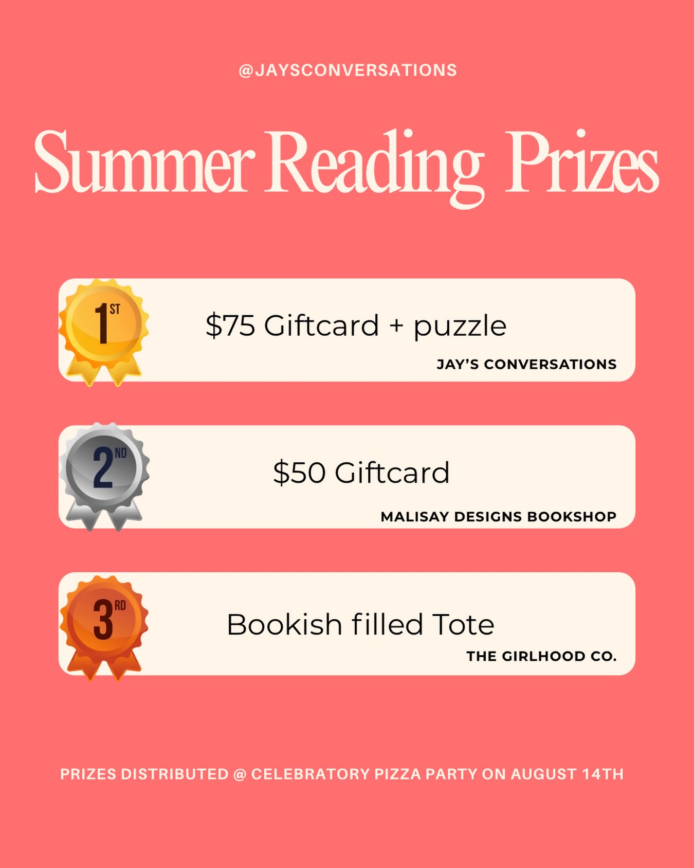 Our Summer reading prizes are sponsored by your local book community!! Huge thanks to @malisaydesignsbookshop and @the.girlhood.co for their support and helping incentivize the girlies to read! It’s still anyone’s game, we’ll see you all in the store soon 😏 #indiebookshop #summerreadingprogram #tempeaz #smallbusiness #connection