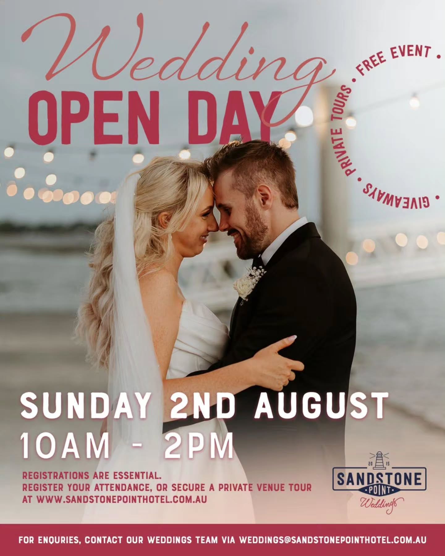 Visit me at the @sandstonepointweddings open day on August 2nd!