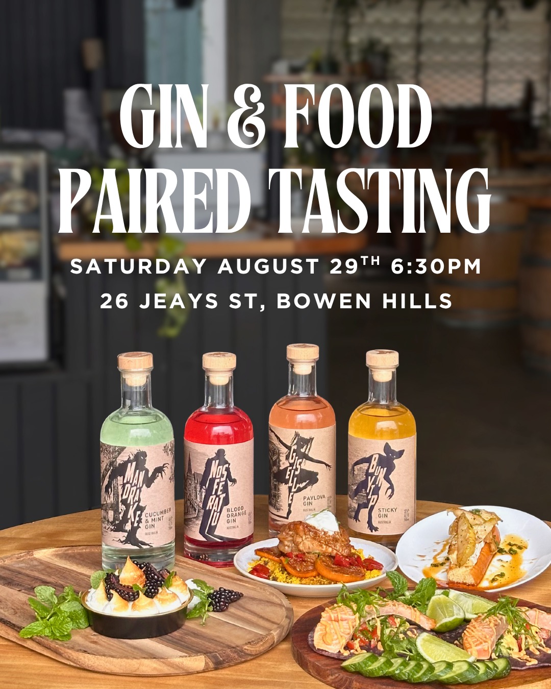 You asked. We listened. Gin & Food Pairing Night is back.
After months of requests, we're thrilled to announce the return of one of our favourite events at Nosferatu Distillery.
This isn't just a gin tasting, and it isn't just a dinner. It's an immersive evening where award-winning gin meets thoughtfully crafted food.
Join Chef Jason Peppler and Cellar Door Manager Angus Bloe as they guide you through a series of expertly paired courses, exploring how botanicals, flavour and technique come together to create something truly unique.
Whether you've joined us before or it's your first visit, every Gin & Food Pairing features a brand new menu, making each event a completely fresh experience.
🍸 Saturday 29 August 6:30pm
📍 Nosferatu Distillery, Bowen Hills
🎟️ $95 per person (no booking fees)
🎫 Tickets in link in bio + website or search “Nosferatu Distillery” on @humanitix
Your ticket includes:
• A fully guided Gin & Food Pairing experience
• A brand new pairing menu
• Complimentary tonic water and soda
• Exclusive event pricing on takeaway bottles
Seats are strictly limited, and every Gin & Food Pairing we've hosted has sold out.
Book now via our website!