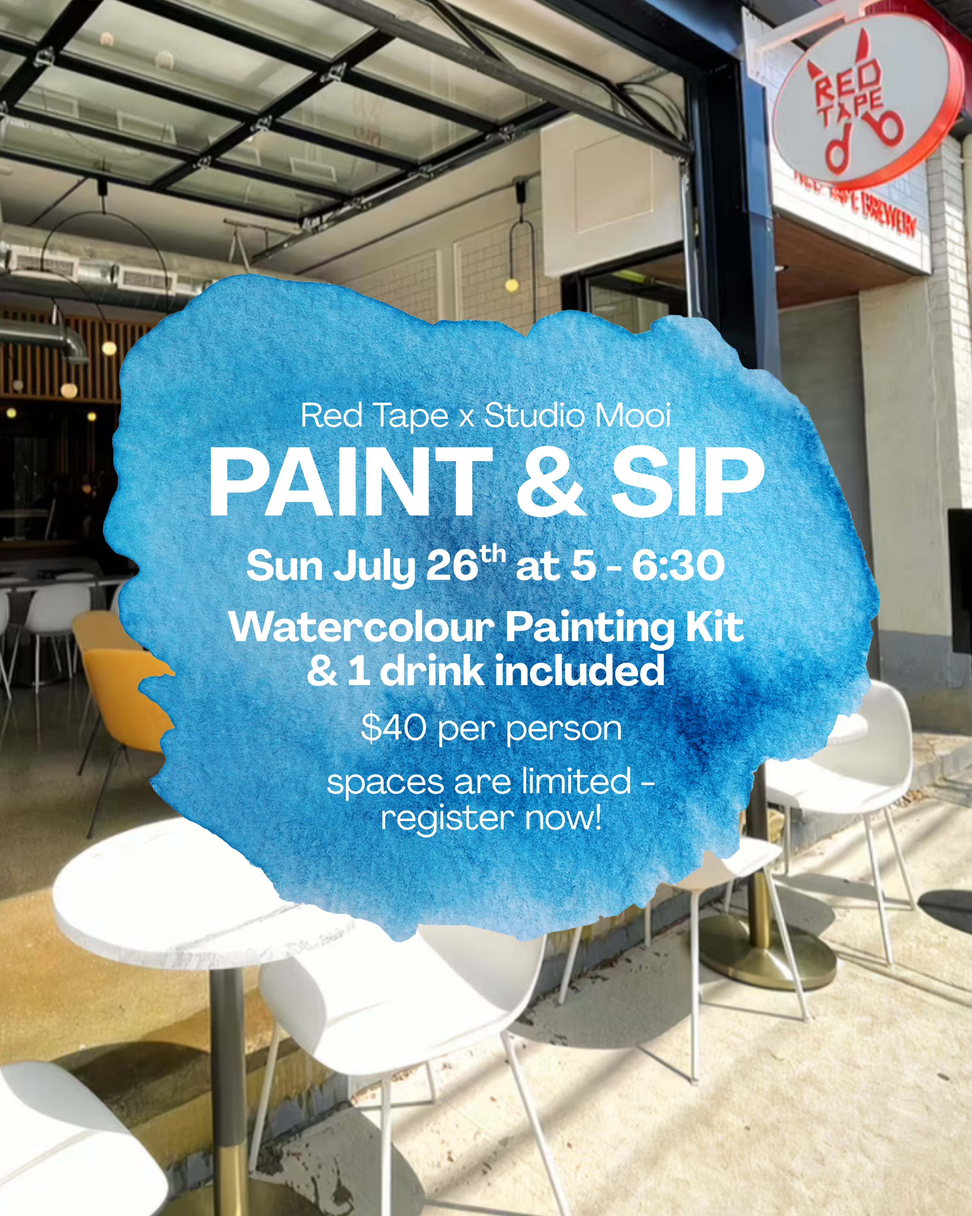 Enjoy a delicious drink at @redtapebrewery while painting watercolours with @studiomooi.ca! Join us for a fun-filled, low-pressure evening of creativity and community.
Your registration includes one drink (to help get those creative juices flowing) and a watercolour doodling kit (yours to keep!) along with support provided by our on-site facilitator.
Skip the copy-and-paste paint night and come relax, sip, and create in a welcoming and laid-back environment.
Tickets are available now! Click this post to register, or head to Eventbrite and search “paint and sip red tape brewery studio mooi”
🍻 Paint & Sip
🗓️ Sun July 26 2026
⏰ 5pm to 6:30pm
📍 Red Tape Brewery | 159 Main St, Toronto
🪪 Please note this event is 19+
Paint and Sip Toronto | East End Toronto | To Do Toronto | Date Night YYZ | Craft Beer Toronto | Girls Night Out Toronto | Date Night Toronto | Watercolour Workshop | Craft and Sip | Paint Night Toronto | The Beaches Toronto