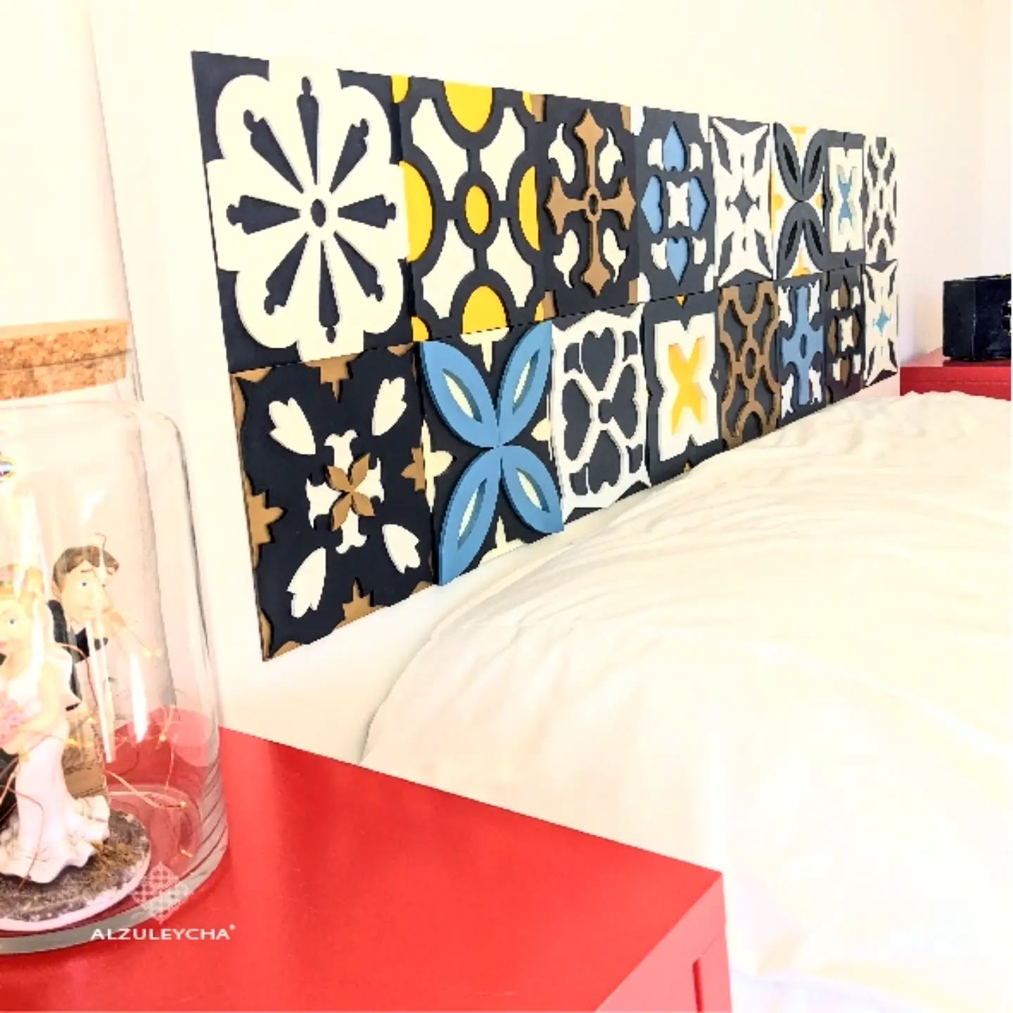 Alzuleycha Decorative Panels transform a plain headboard into a beautiful and unique piece!!
Select your design and colors to make it yours!
>> 😍 << >> 😍 << >> 😍 << >> 😍 << >> 😍 <<
#decorideas #decorpanels #decorativeaccents #furnitureaccents #bedroomdesign