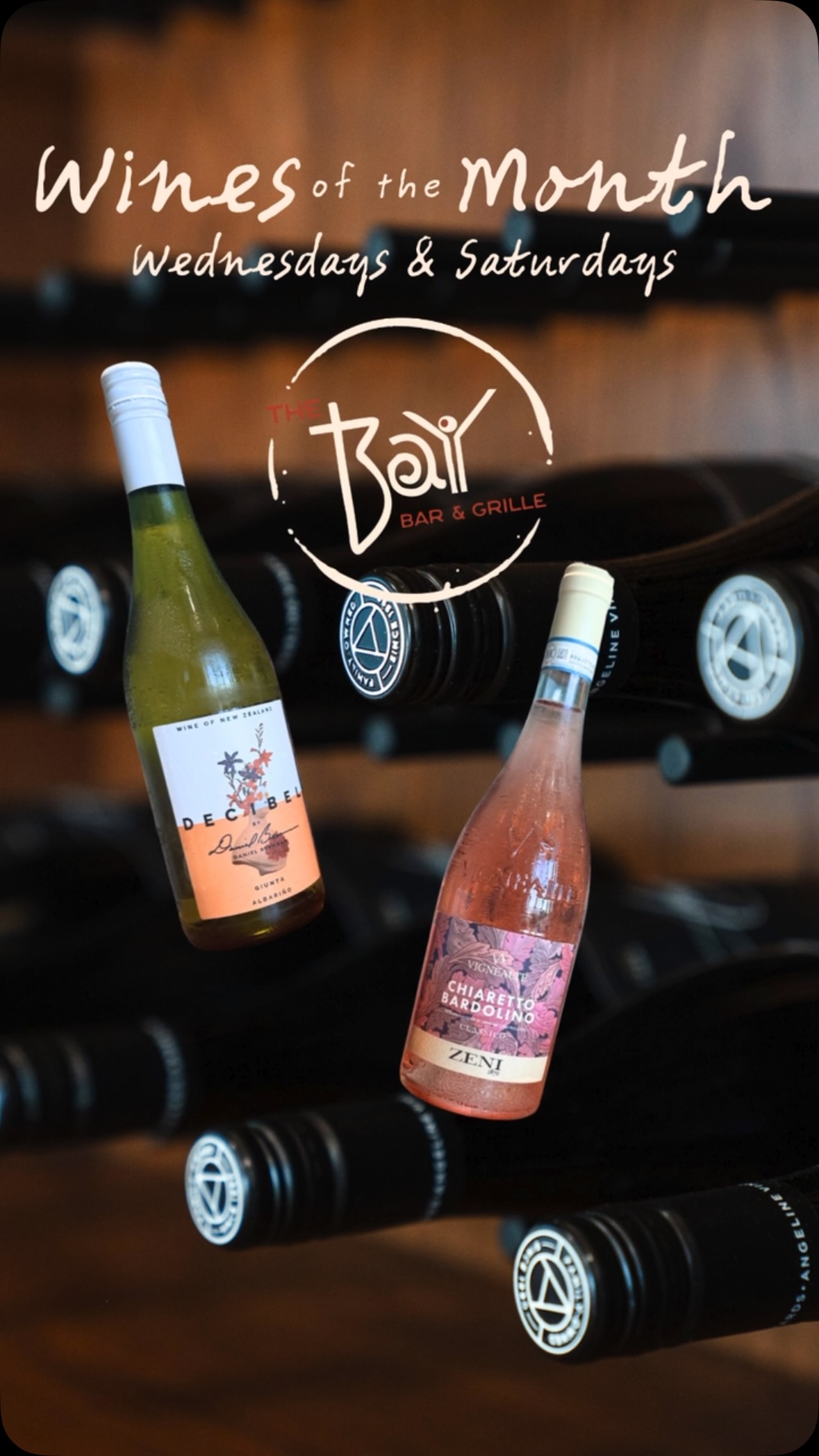We’re doubling down this month, and our patio awaits you!
🌊 Decibel ‘Giunta’ Albariño — Hawke’s Bay, New Zealand
Named for winemaker Daniel Brennan’s Sicilian grandmother, this is a fruit bomb in the best way — bursting with apricot, yellow nectarine, citrus, and fragrant florals. Totally dry with a round, textural palate and a zesty finish. Sip it. Love it. Repeat.
🌸 Vignealte Chiaretto Bardolino — Zeni 1870, Lake Garda, Italy
From a family winery with over 150 years of history, this Italian rosé is delicate and bright — strawberry, raspberry, peach, rose, and violet on the nose, with a lively, fruit-forward palate balanced by bright, mouthwatering acidity. Pure summer in a glass.
✨ Wednesdays & Saturdays only:
🍾 $10 off a bottle · 🥂 $3 off a glass
Two very different glasses, one very good deal. 🤌
*
*
*
*
*
#WineOfTheWeek #ItalianWine #NewZealandWine #bozemanrestaurants #patioseating